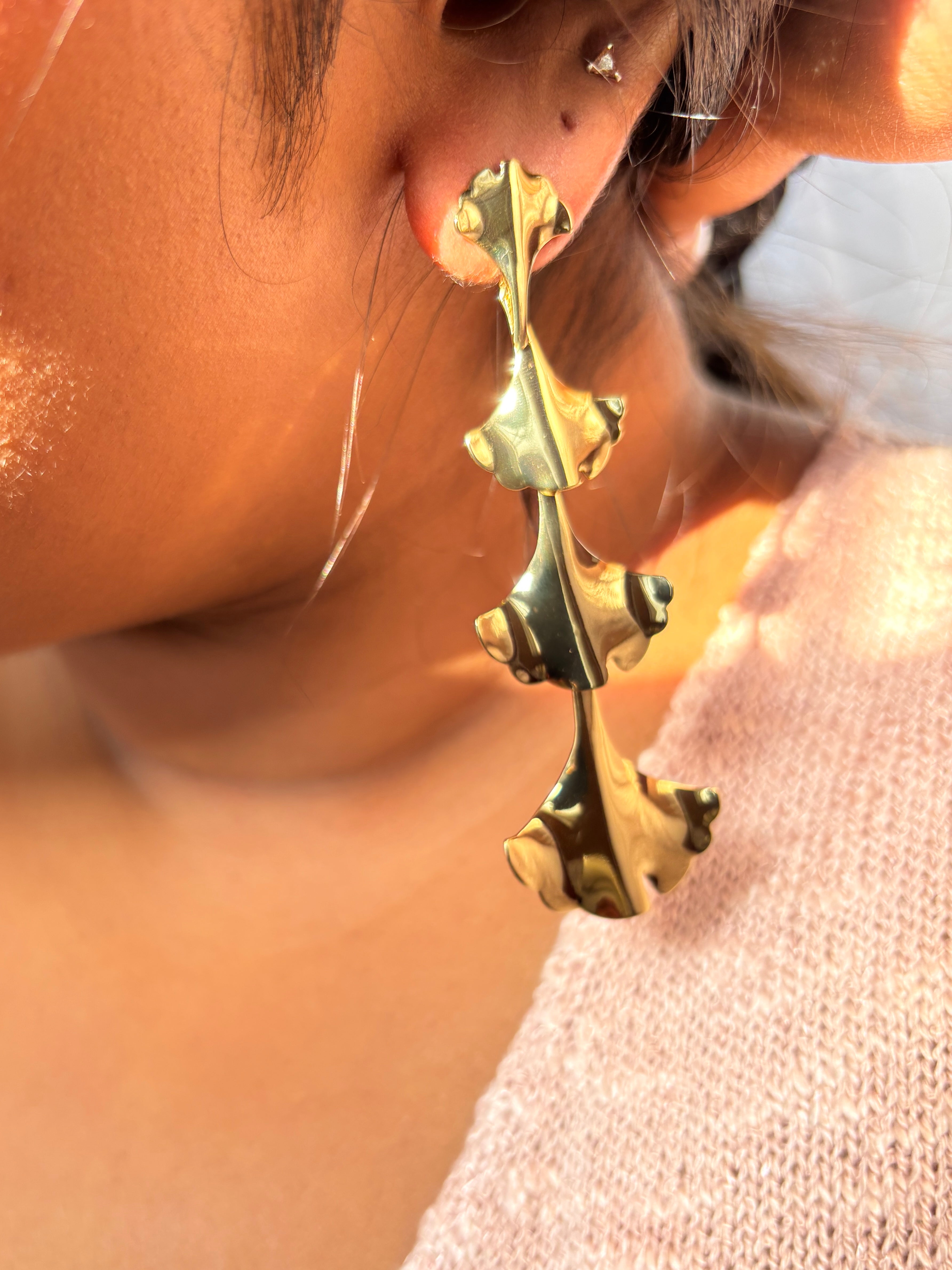 Fern Layered Dangler Earrings
