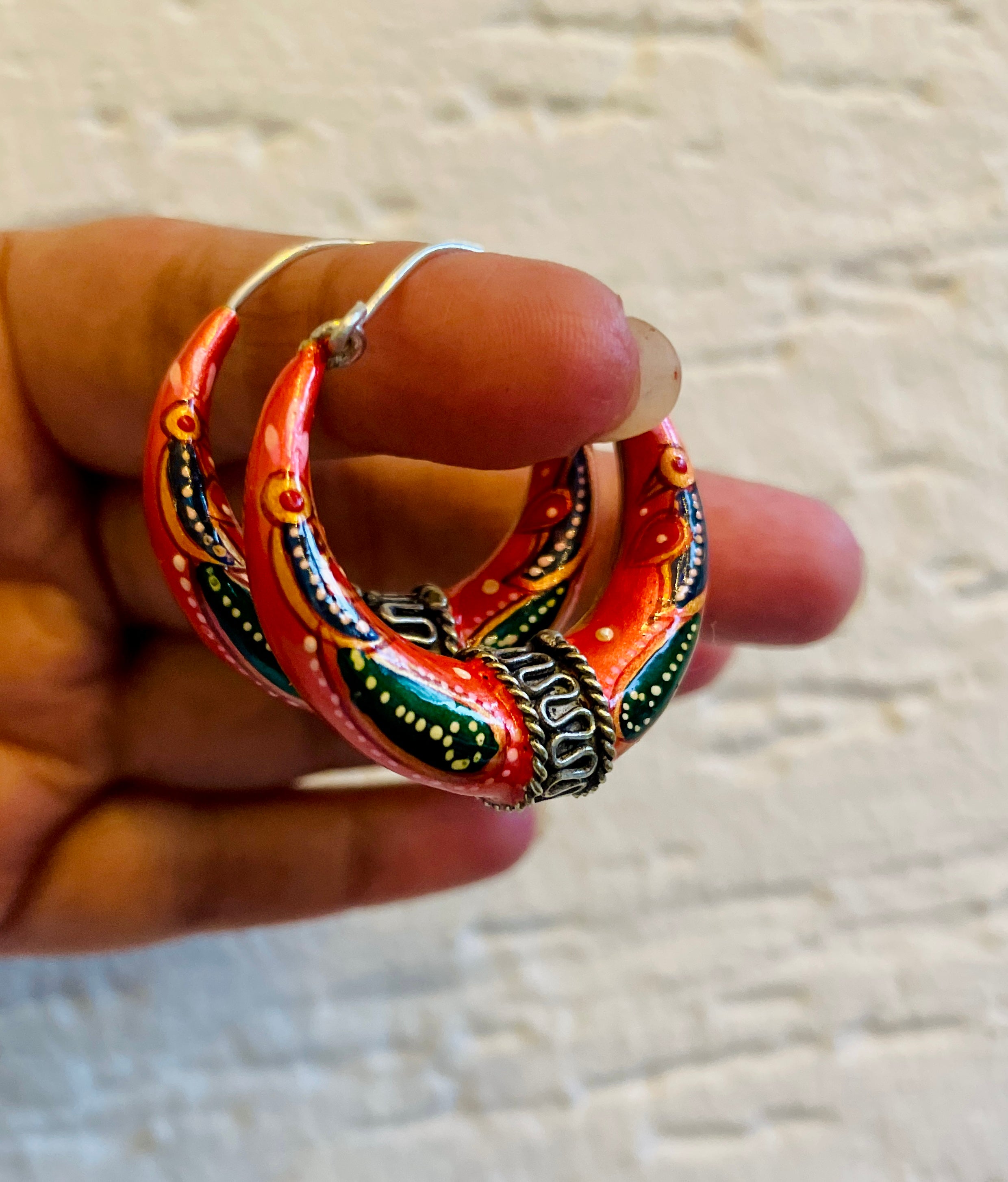 Meenakari Handpainted Chaandbali