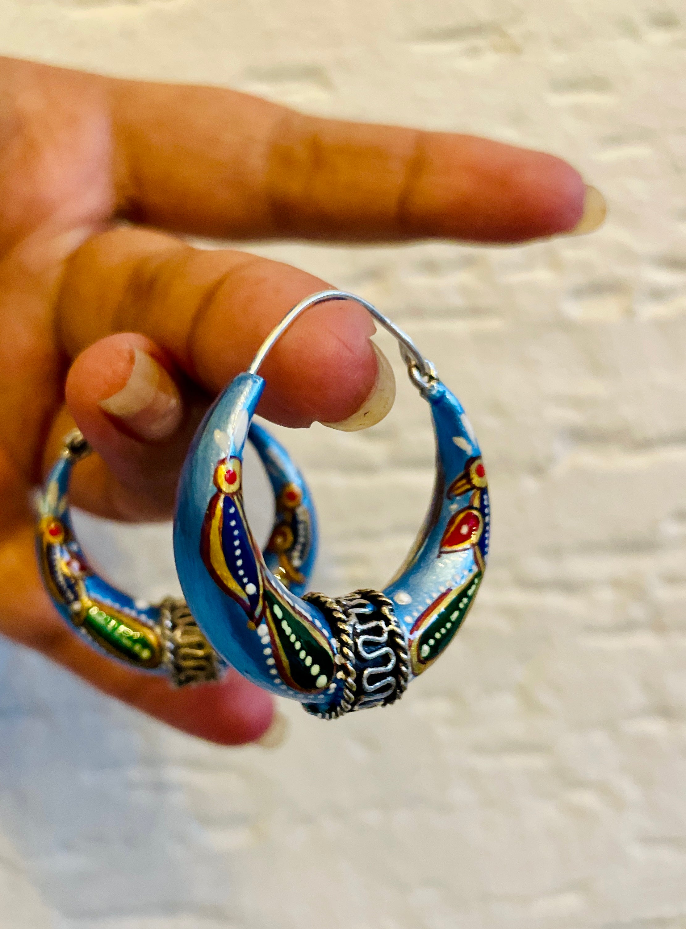 Meenakari Handpainted Chaandbali