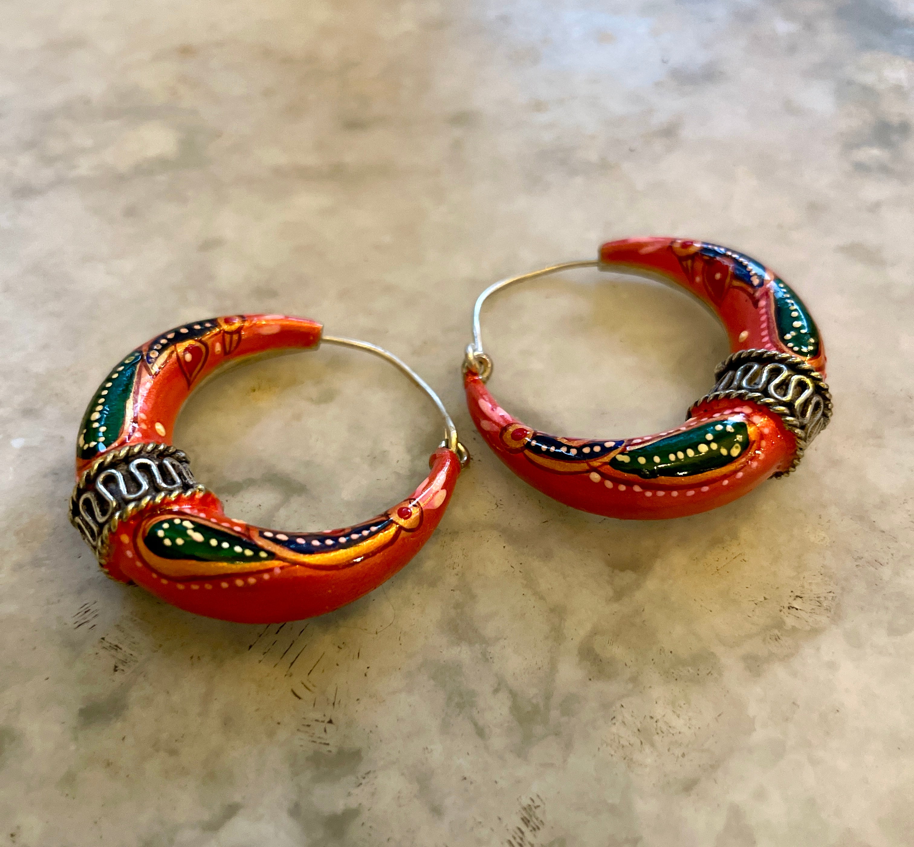 Meenakari Handpainted Chaandbali