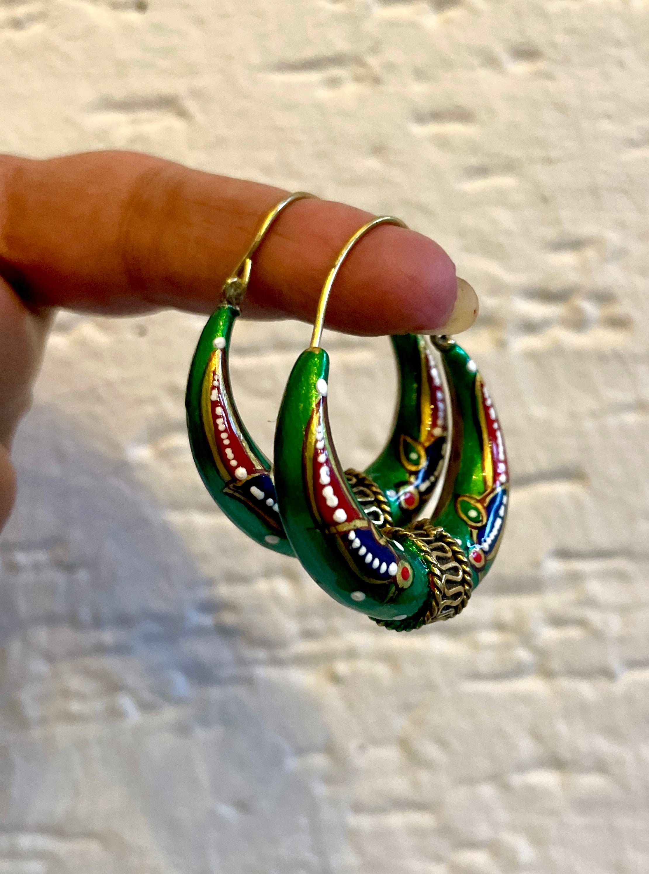 Meenakari Handpainted Chaandbali