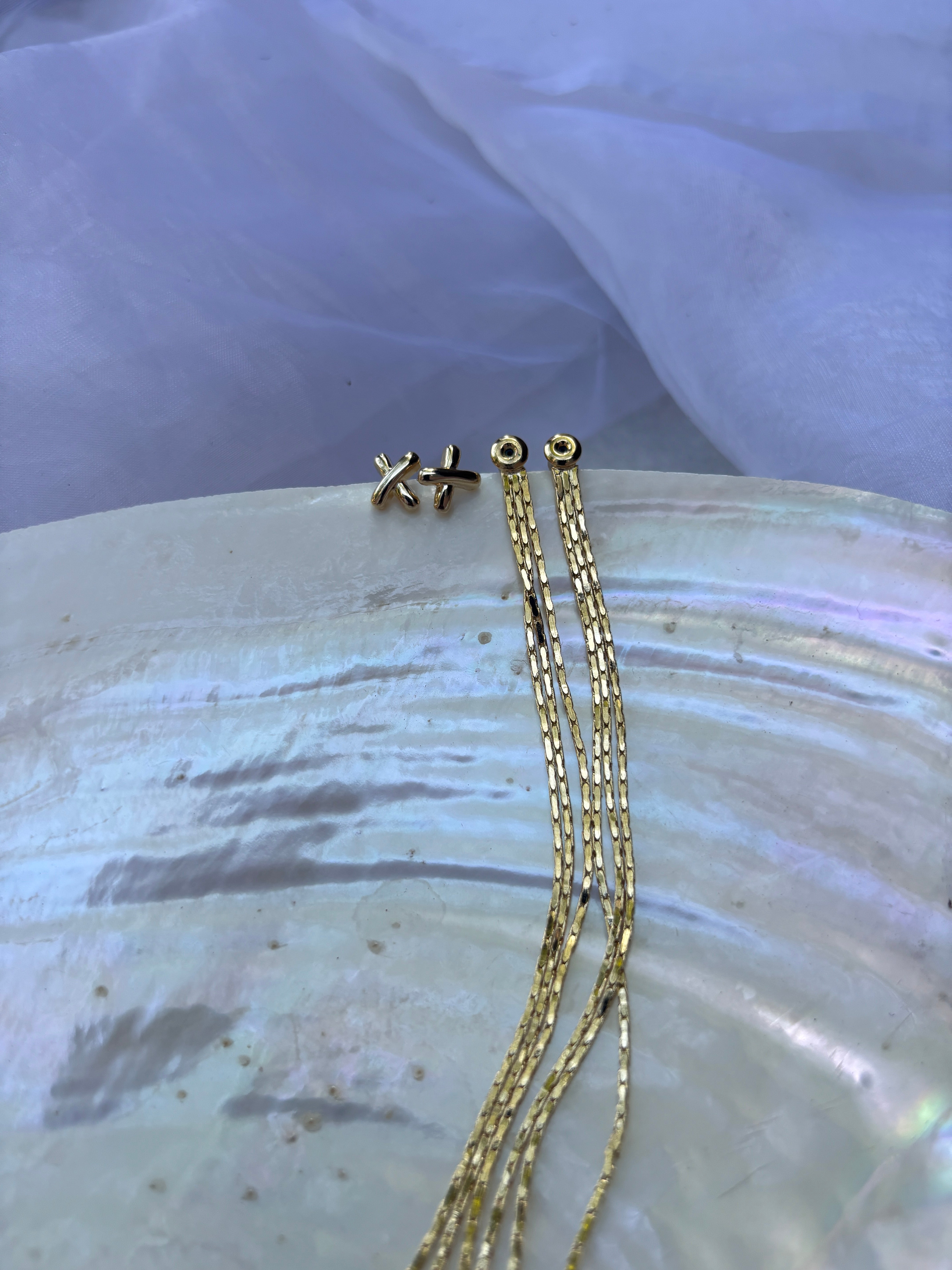 Star Crossed Snake Chain Earrings