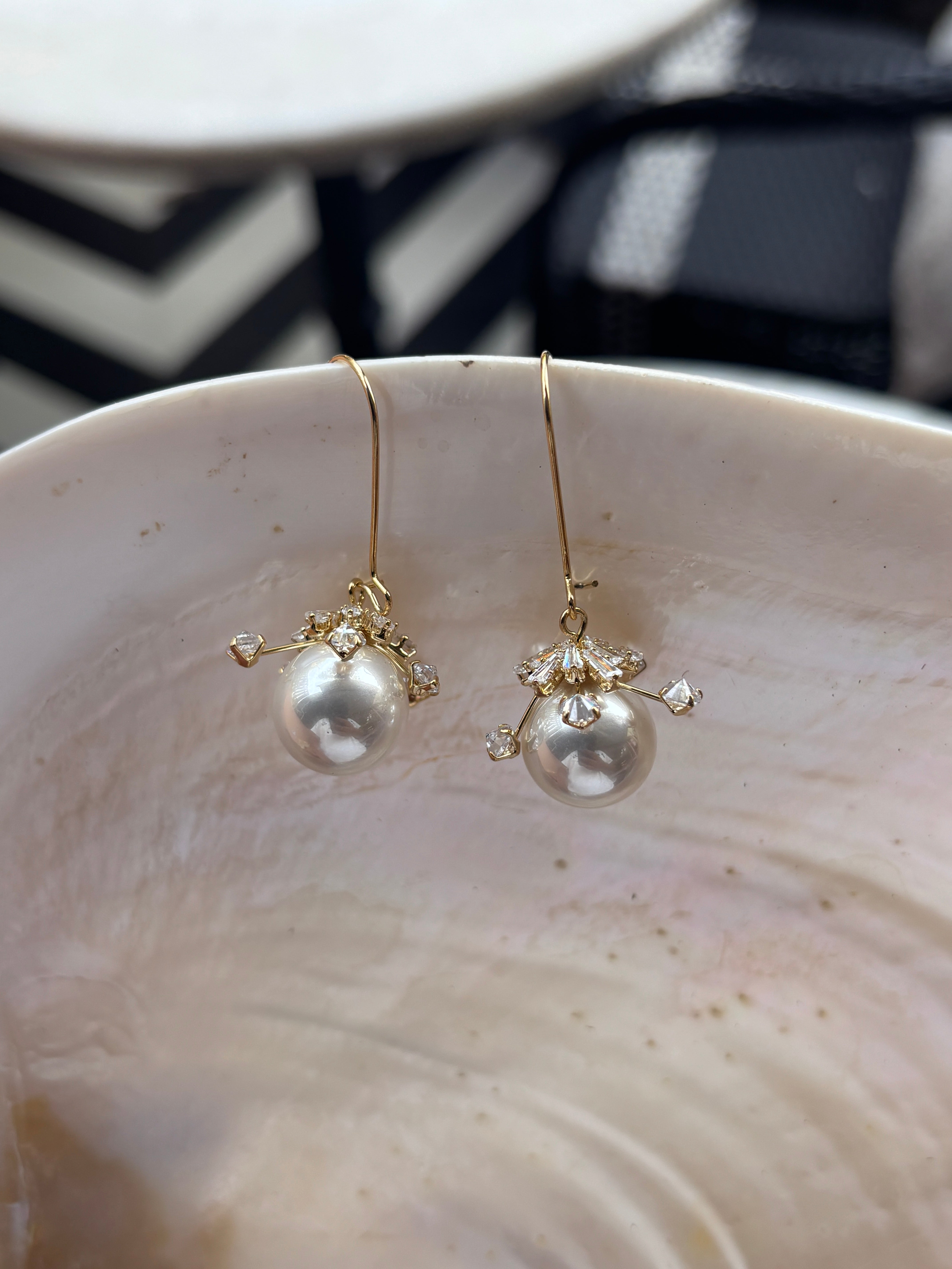 Daybreak Pearl Hoop Earrings