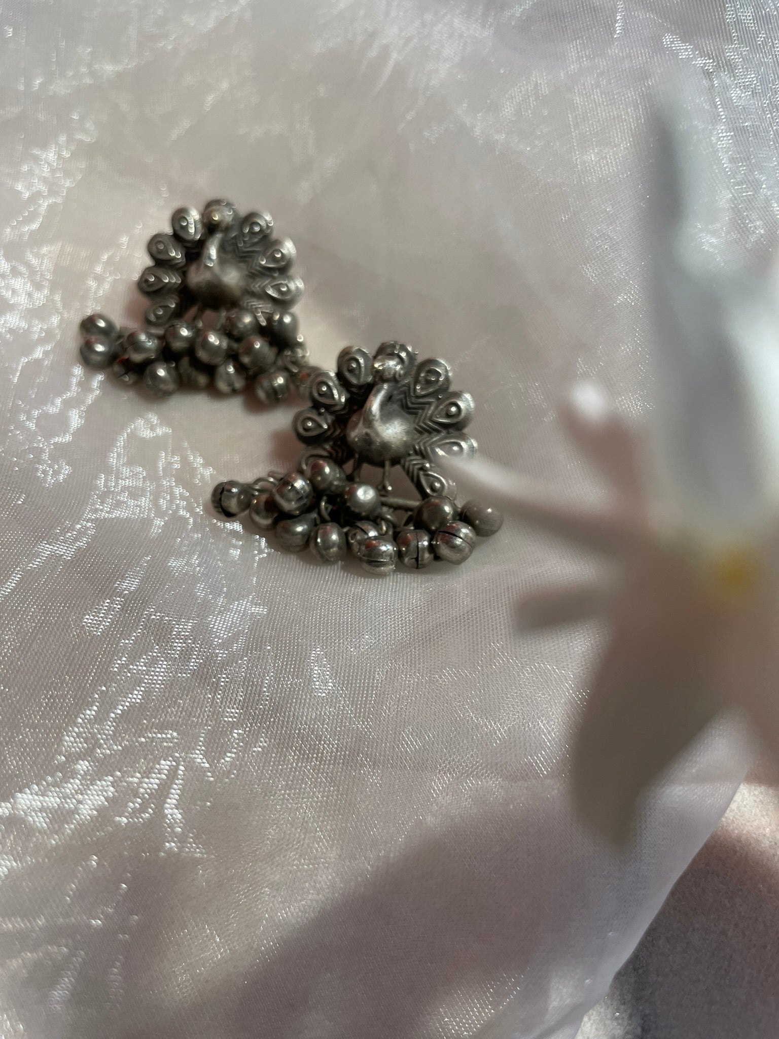 Dancing Peacock Drop Earrings