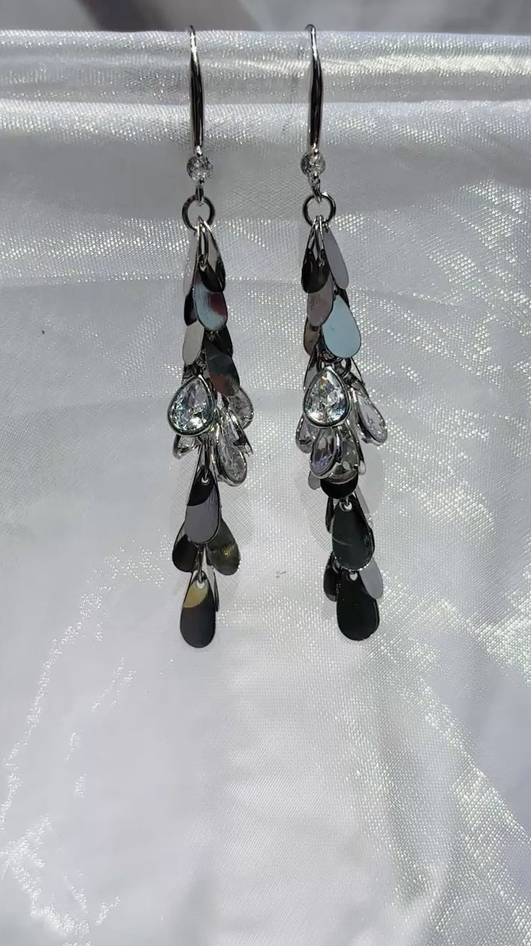 Touch Me Not with Crystal Leaves Dangler Earrings