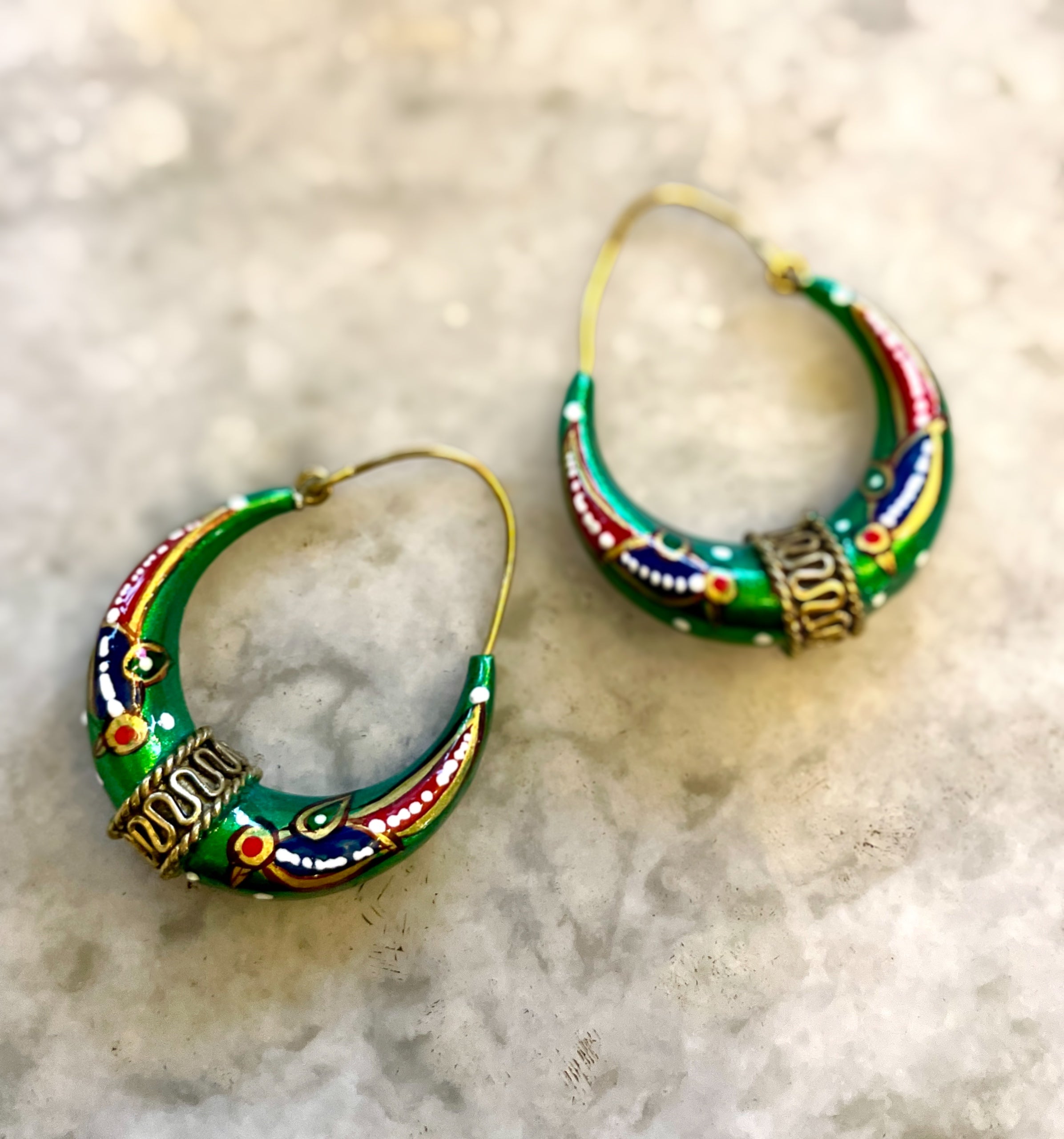 Meenakari Handpainted Chaandbali