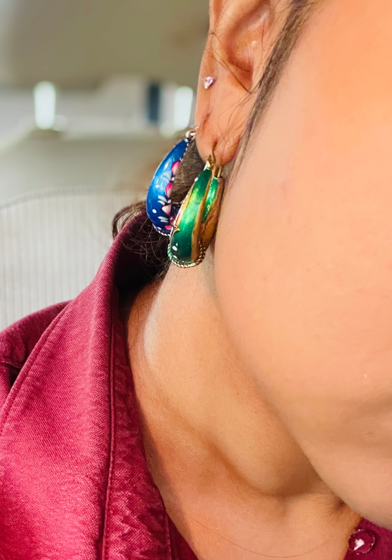 Meenakari Handpainted Chaandbali
