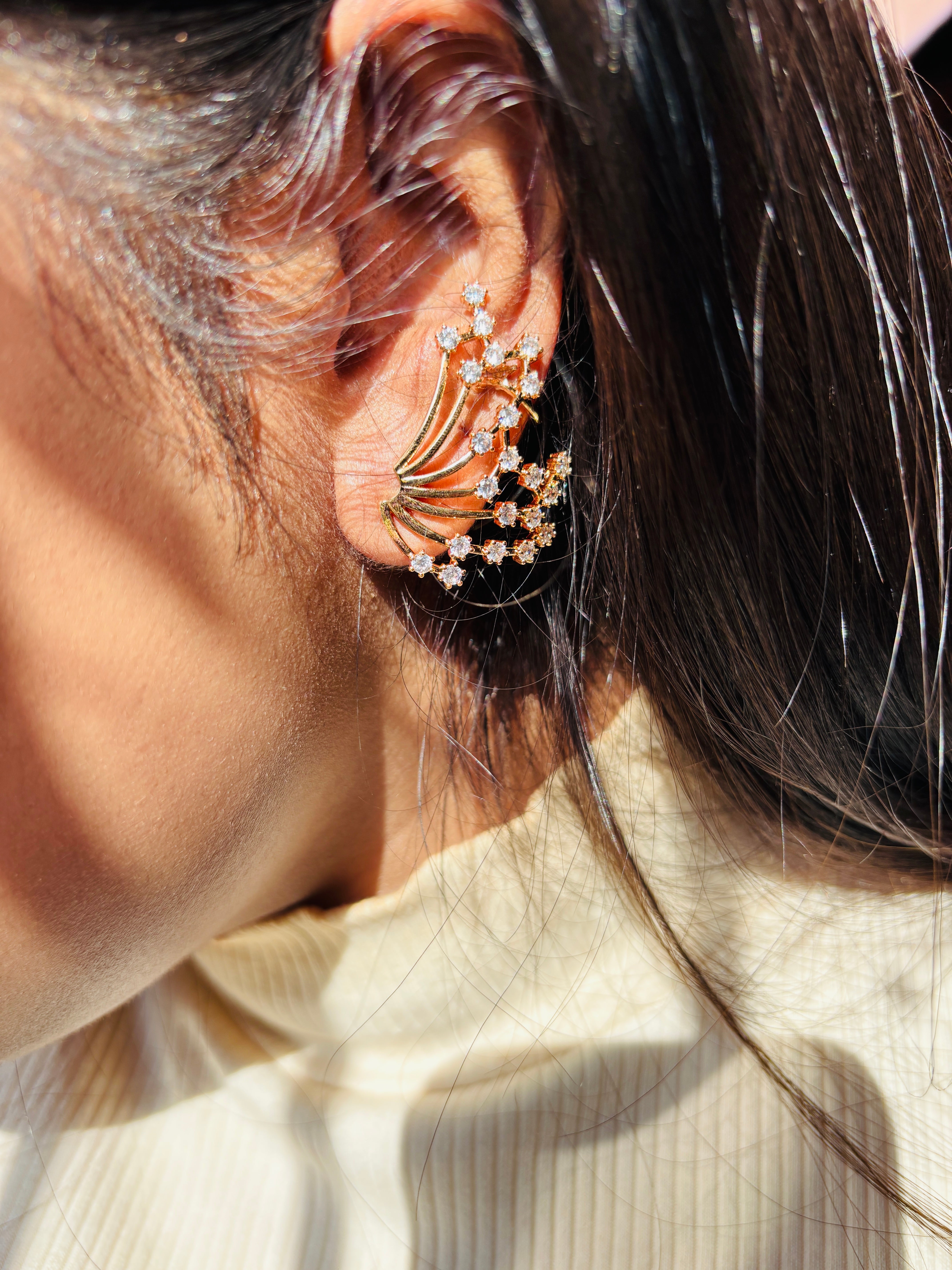 Starmaze Crystal Cuff Earrings