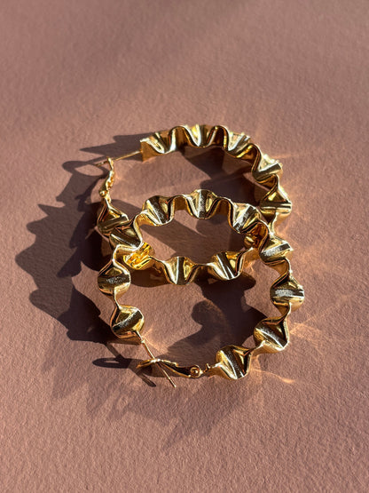 Ripple Hoop Earrings