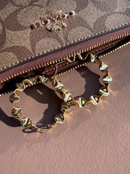 Ripple Hoop Earrings