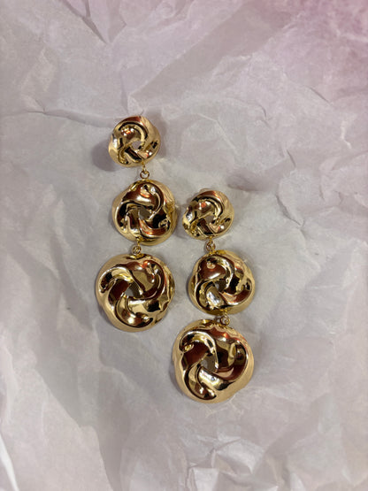 Croissant Layered Dangler Earrings
