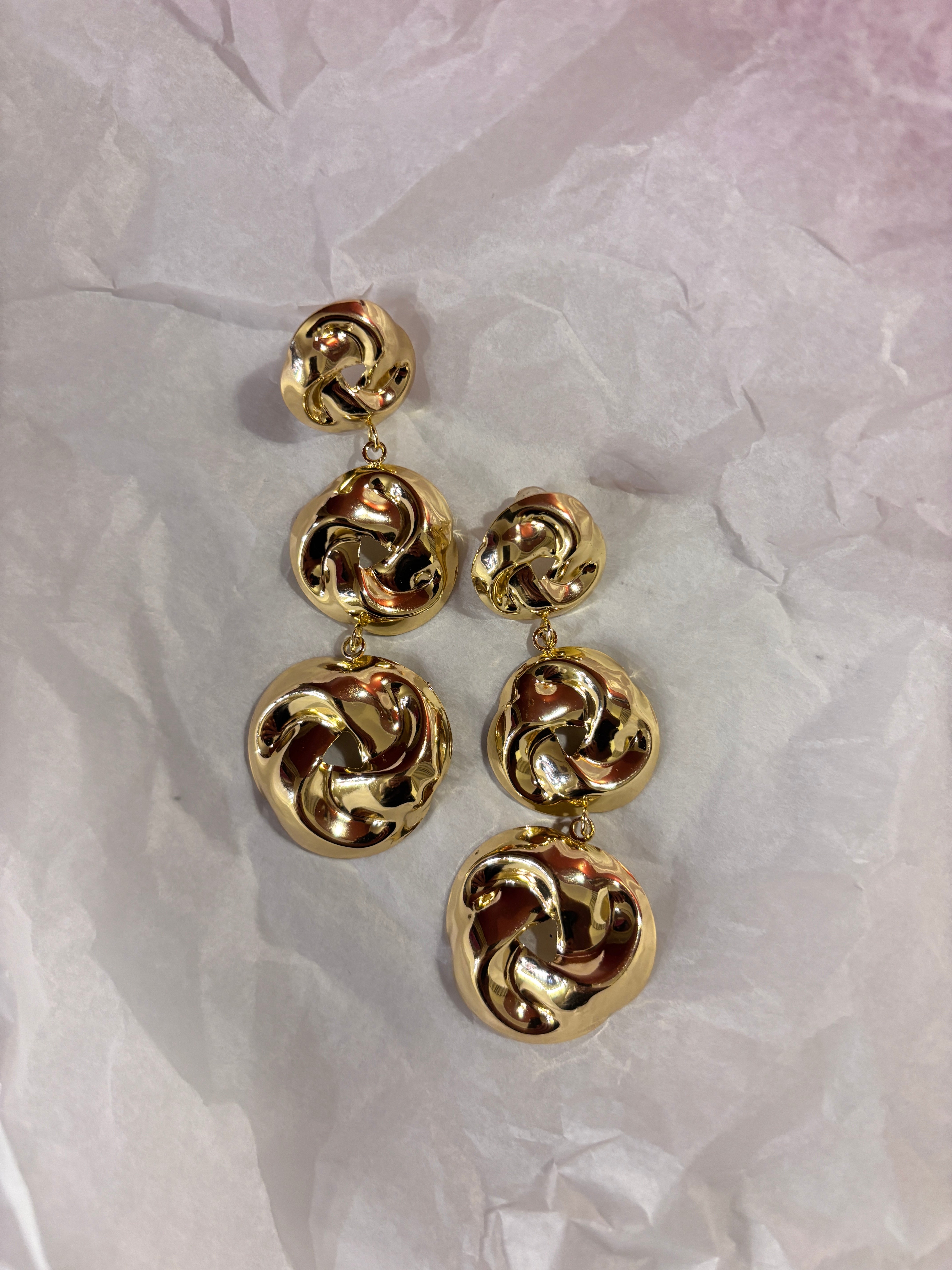 Croissant Layered Dangler Earrings