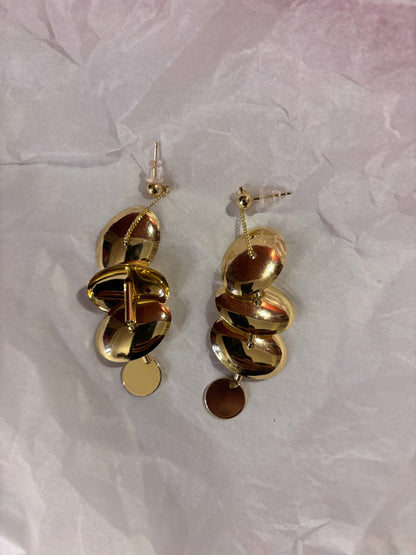 Tri-Cymbal Dangler Earrings