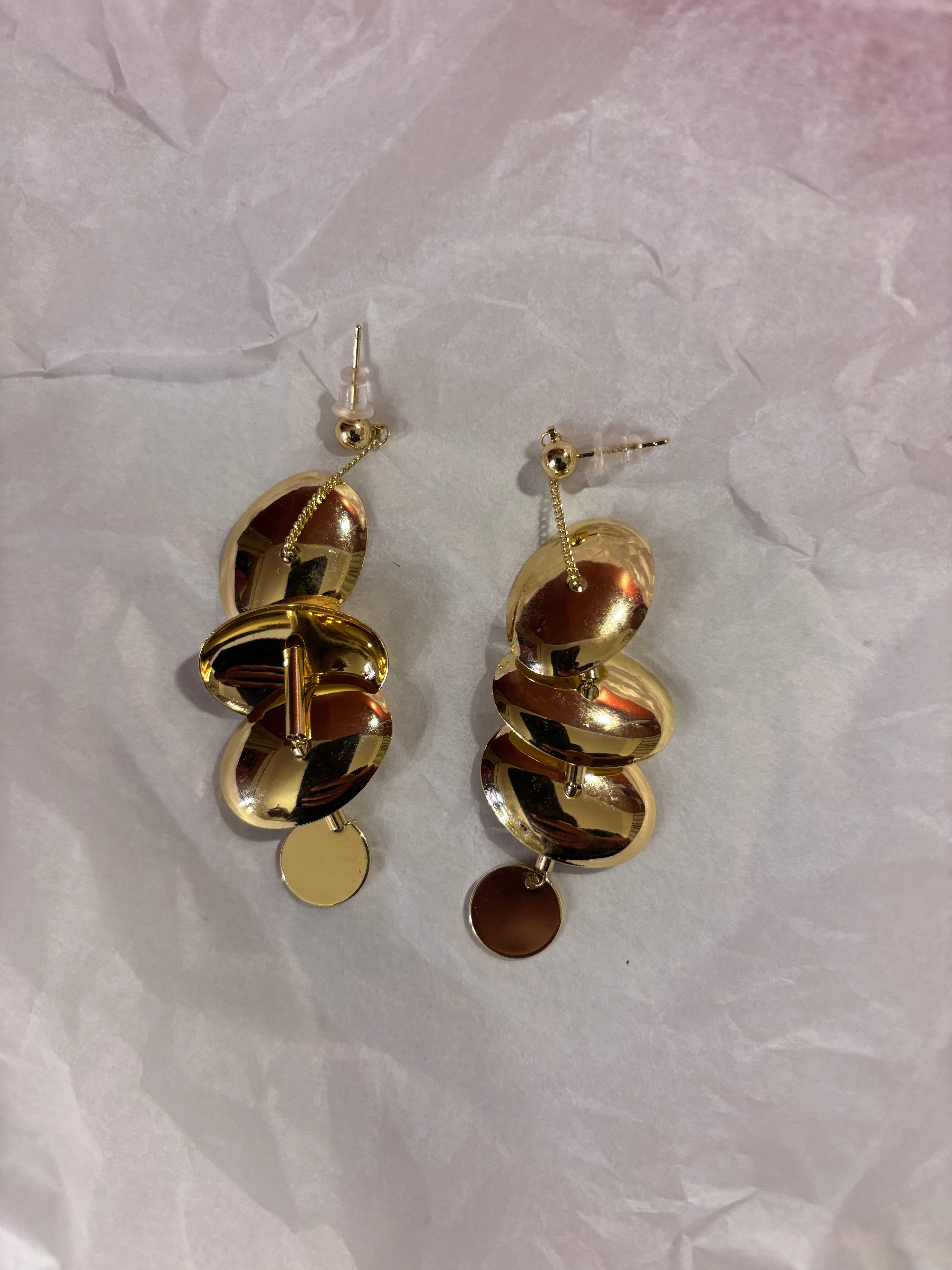 Tri-Cymbal Dangler Earrings