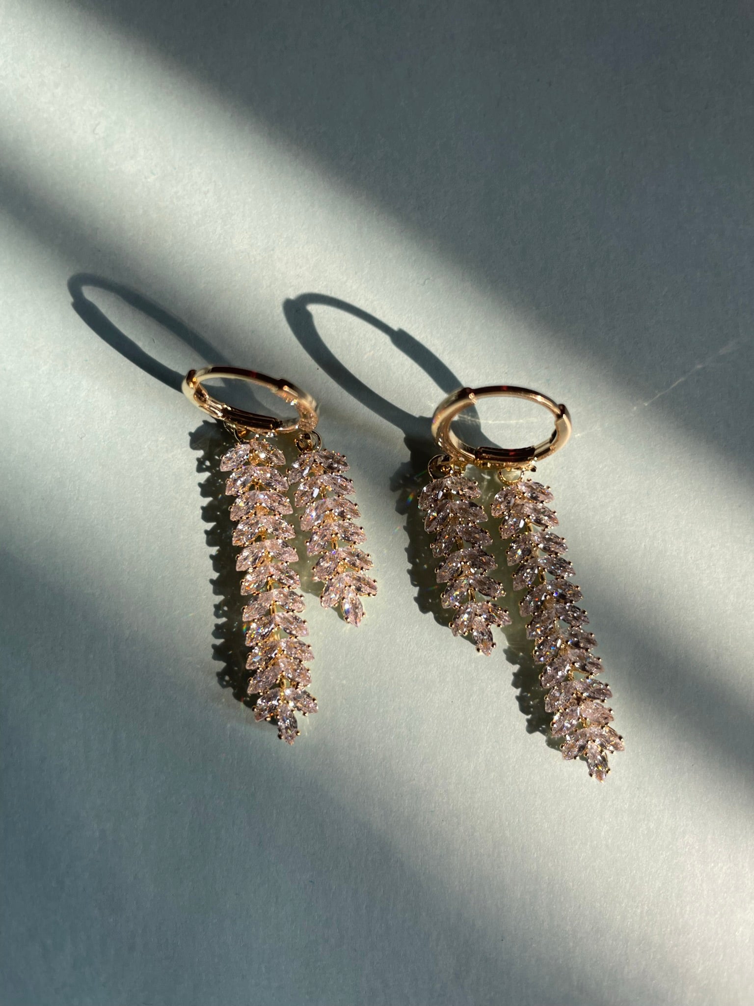 Pine Drop Hoop Earrings