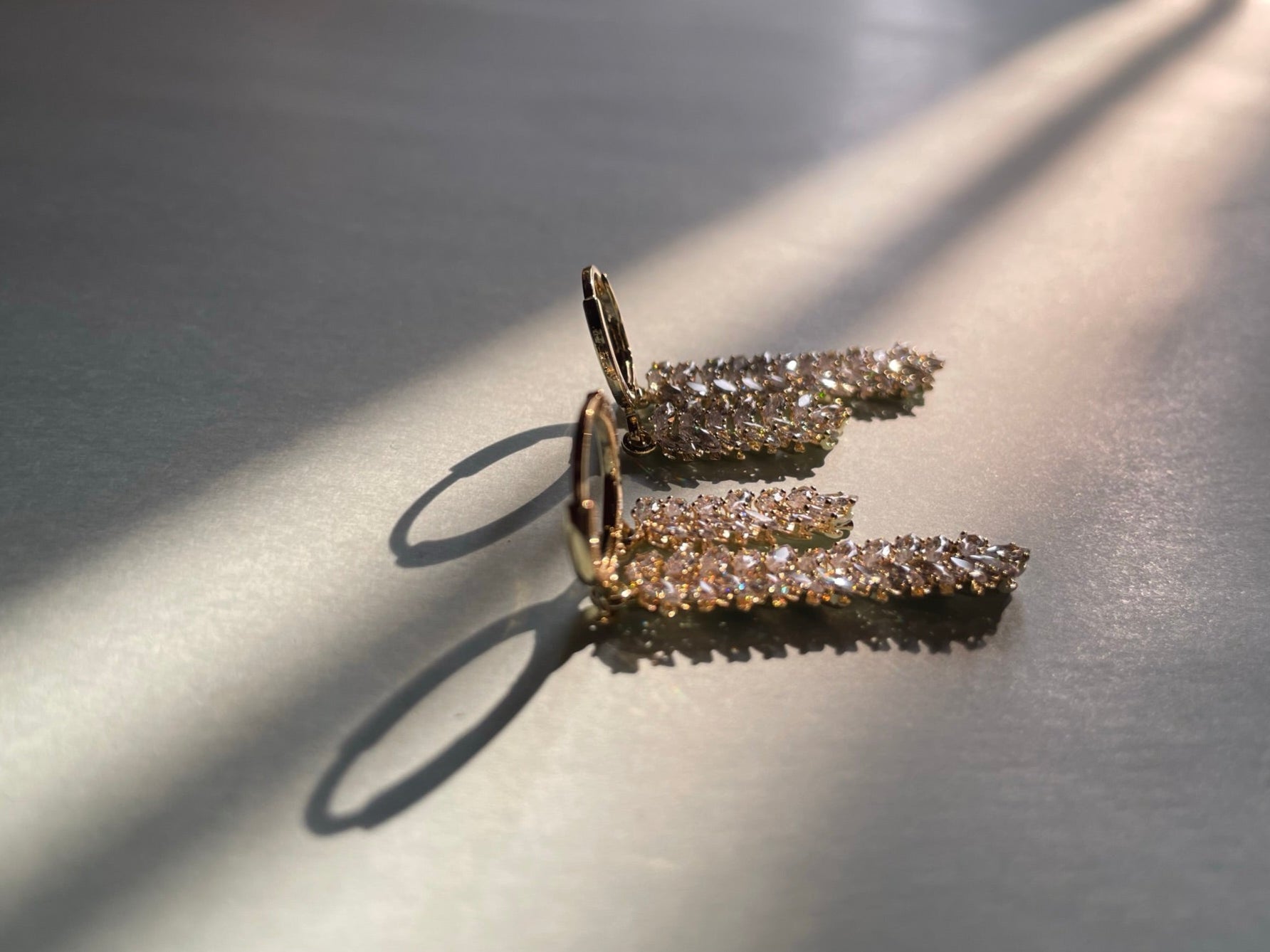 Pine Drop Hoop Earrings