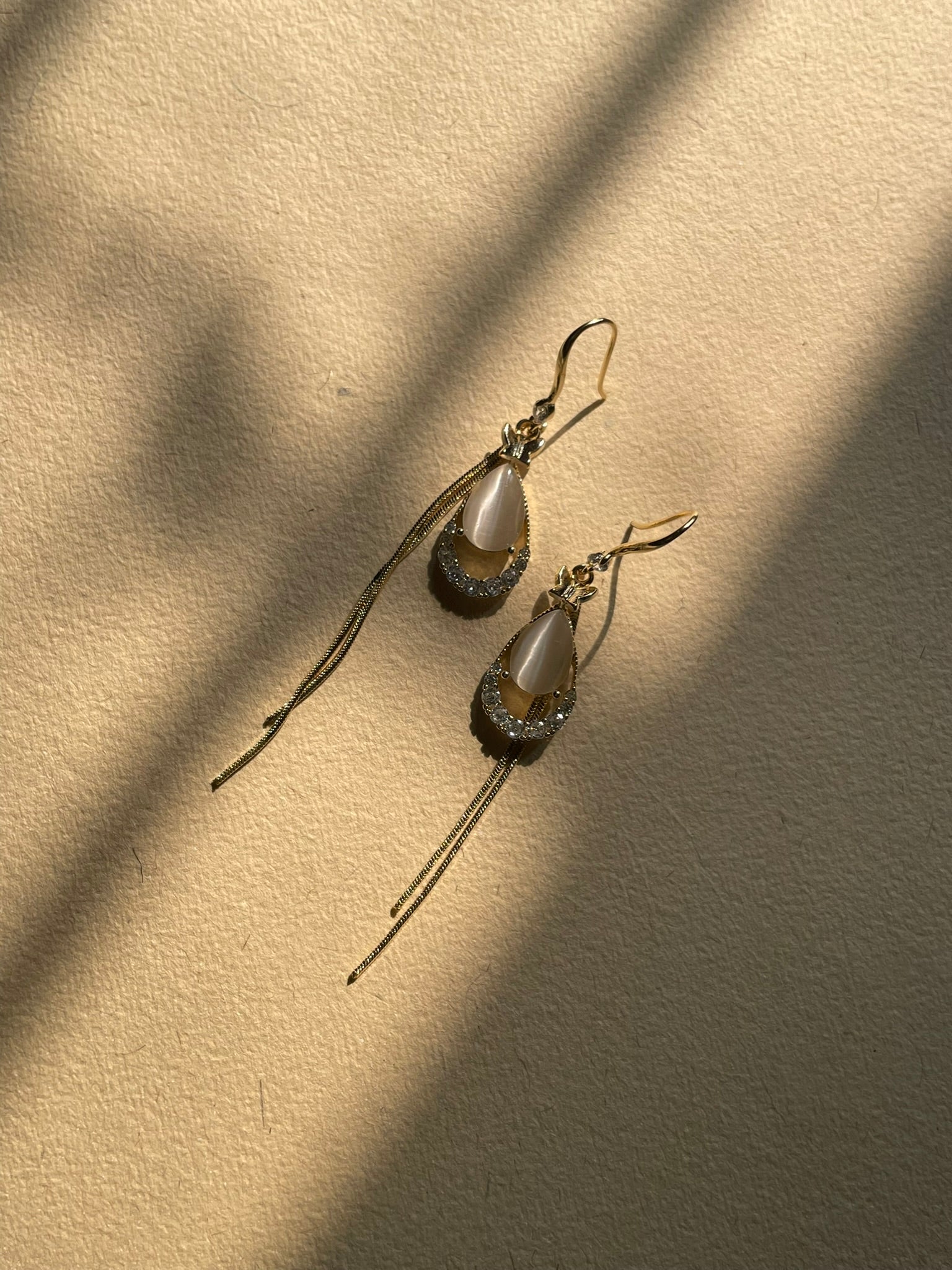 Teardrop Fringe Dangler Earrings