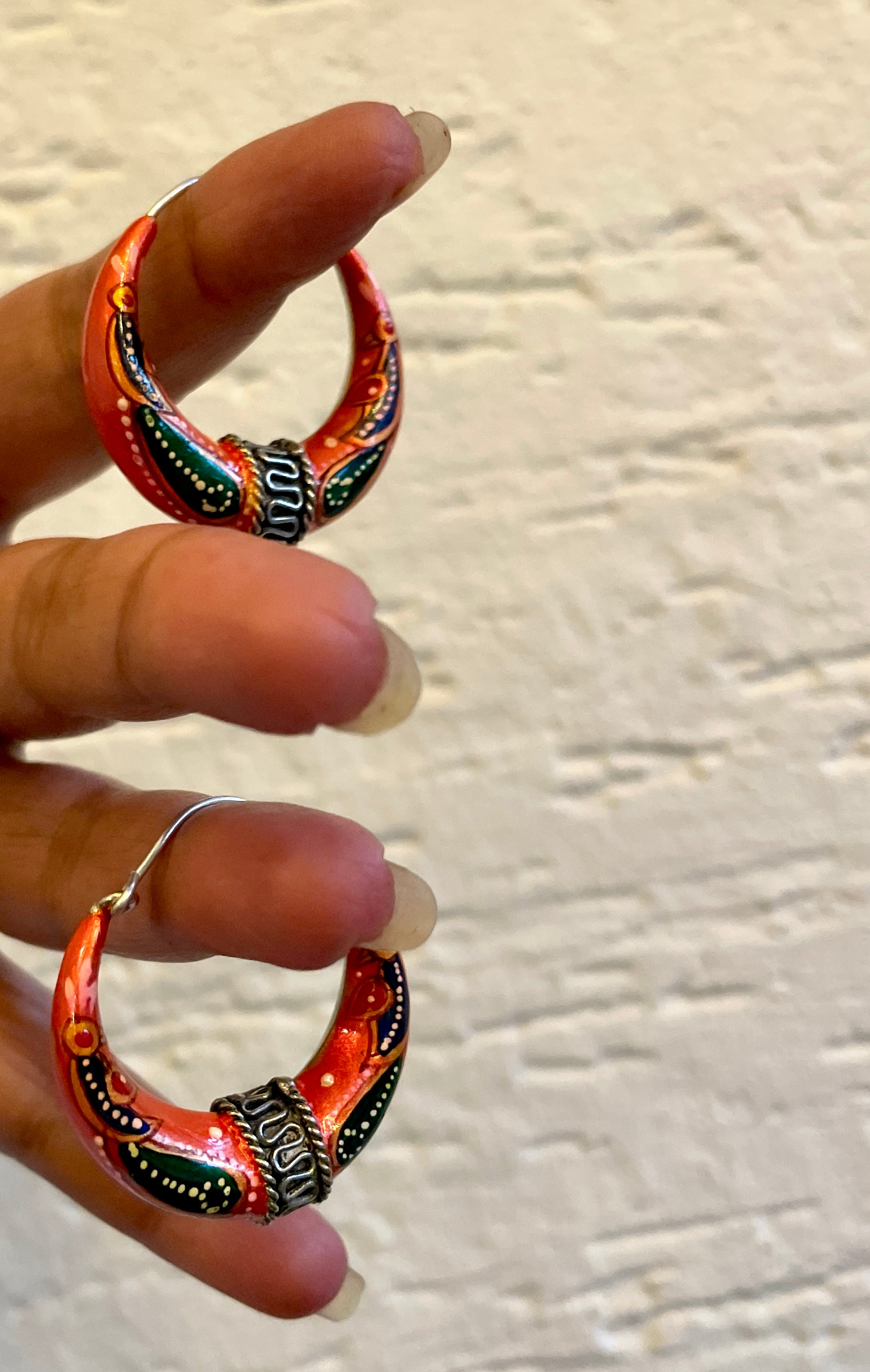 Meenakari Handpainted Chaandbali