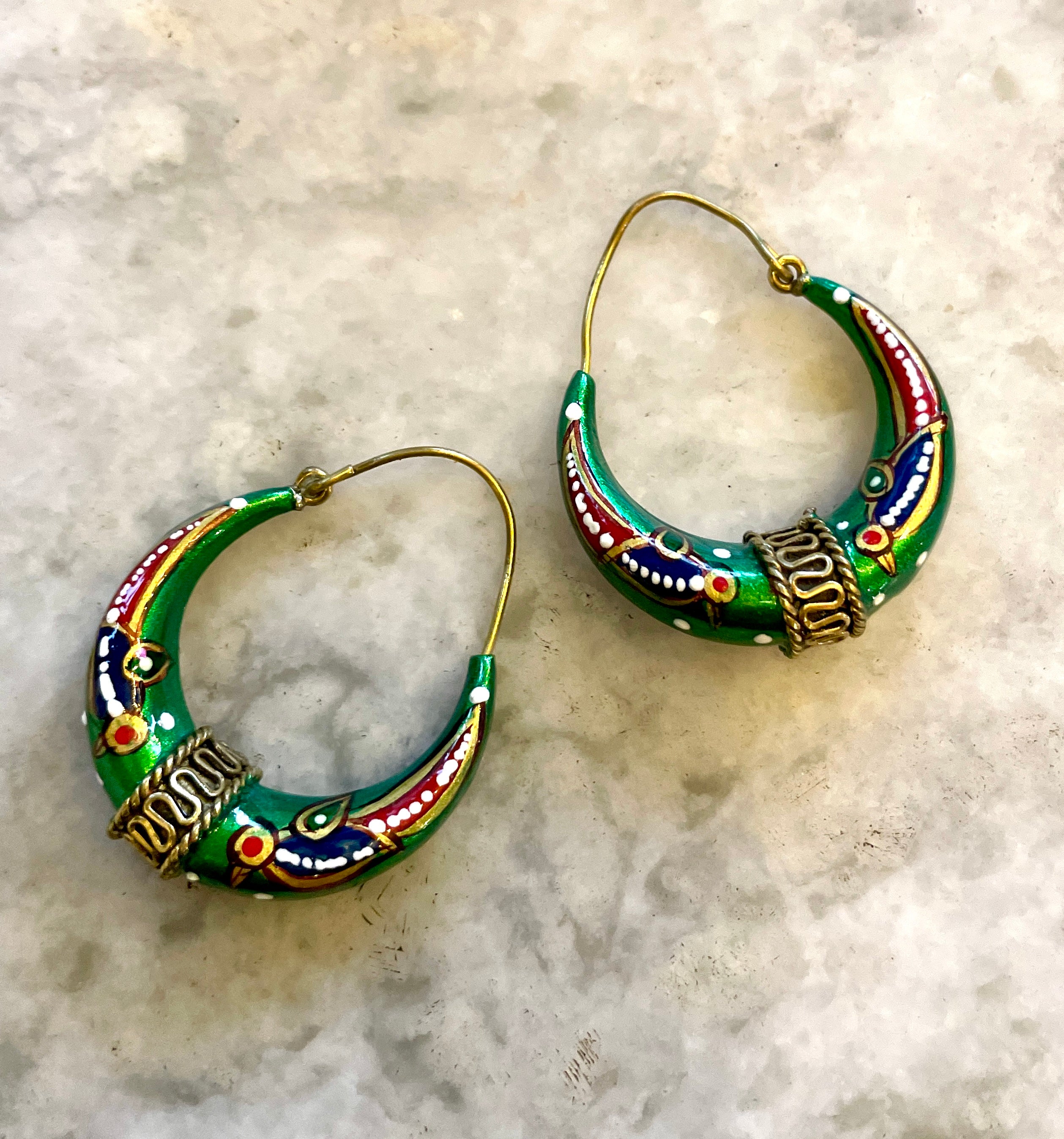 Meenakari Handpainted Chaandbali
