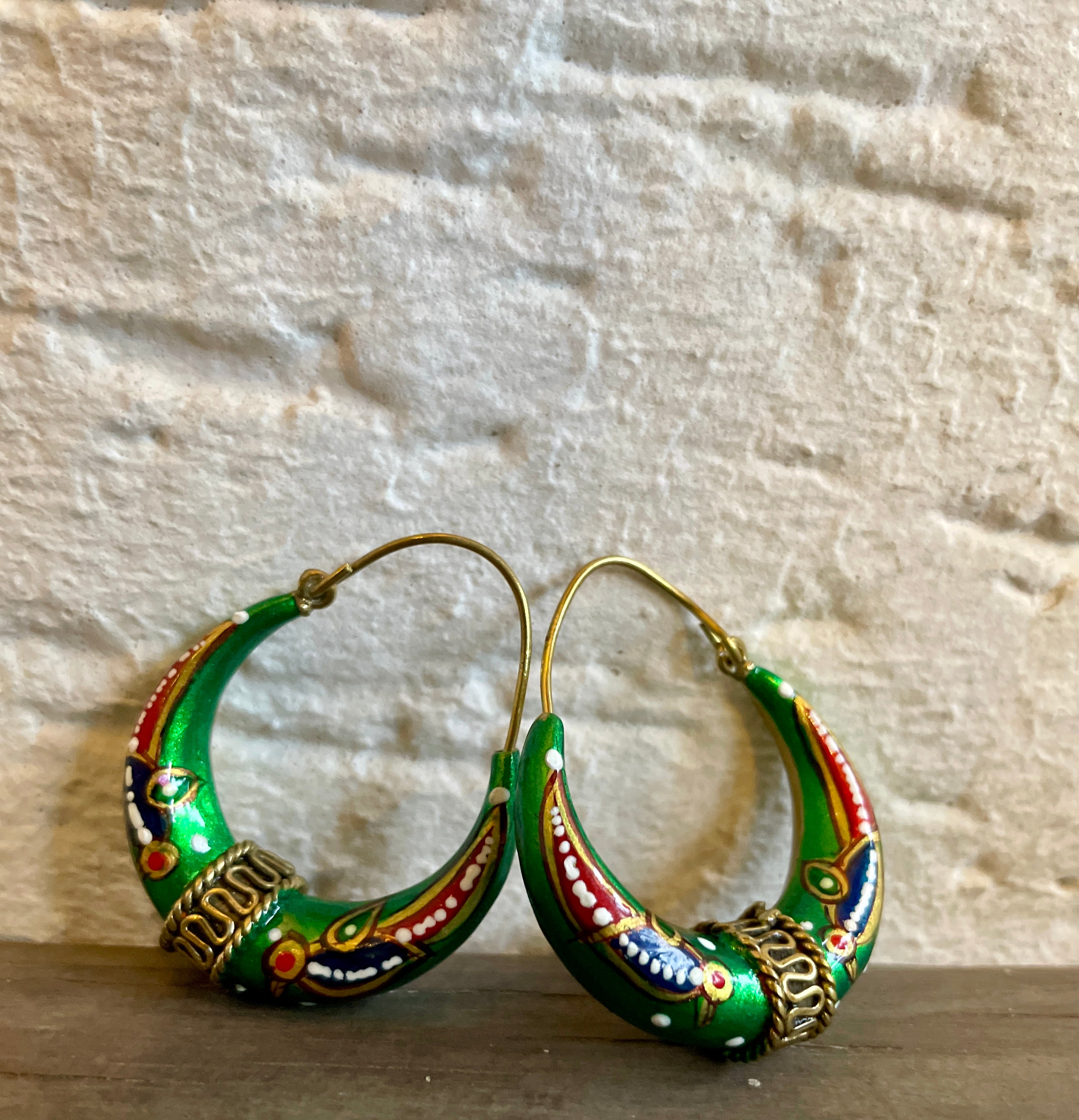 Meenakari Handpainted Chaandbali
