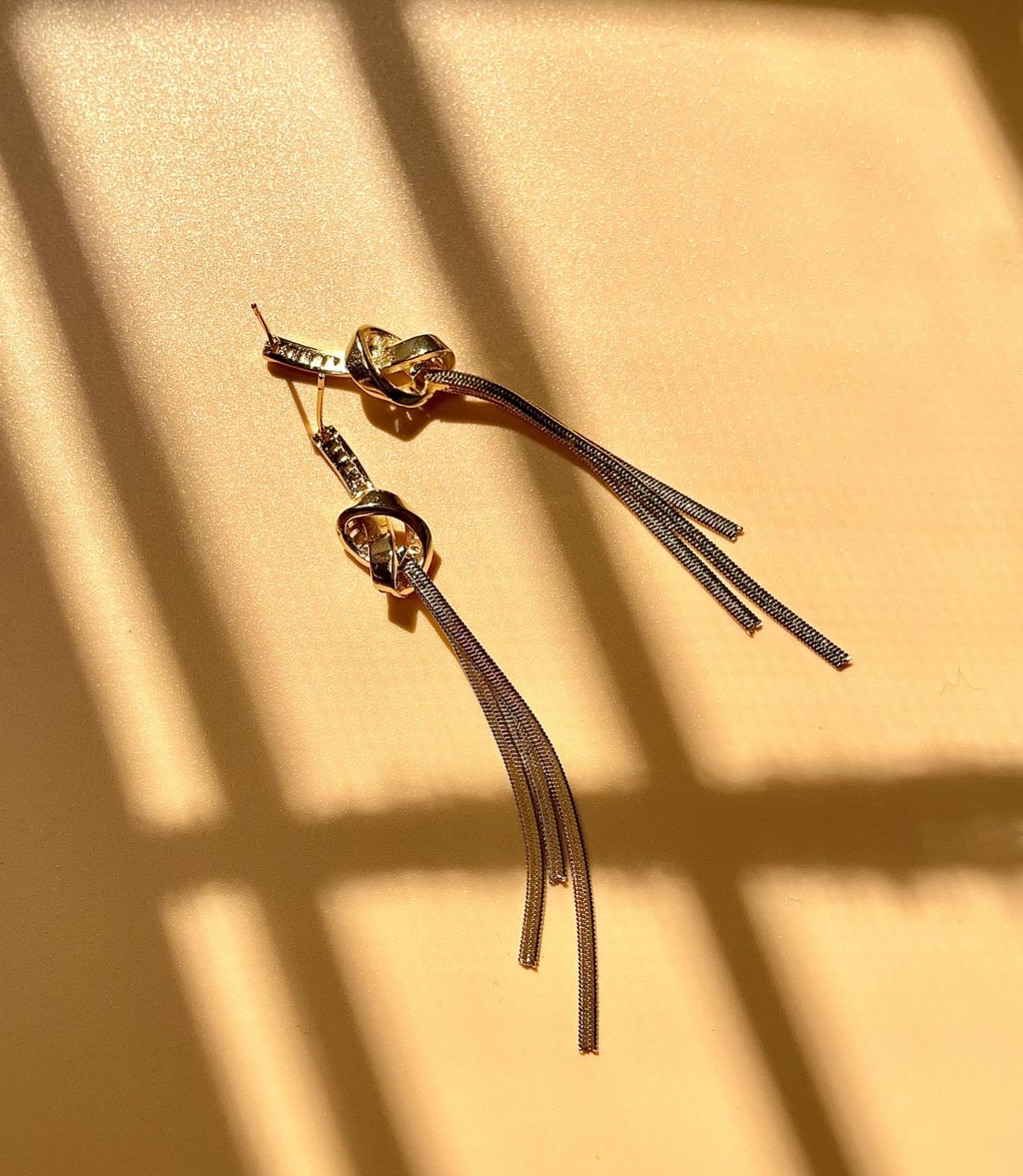 Crystal Link Dangler Earrings