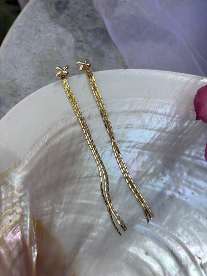 Star Crossed Snake Chain Earrings