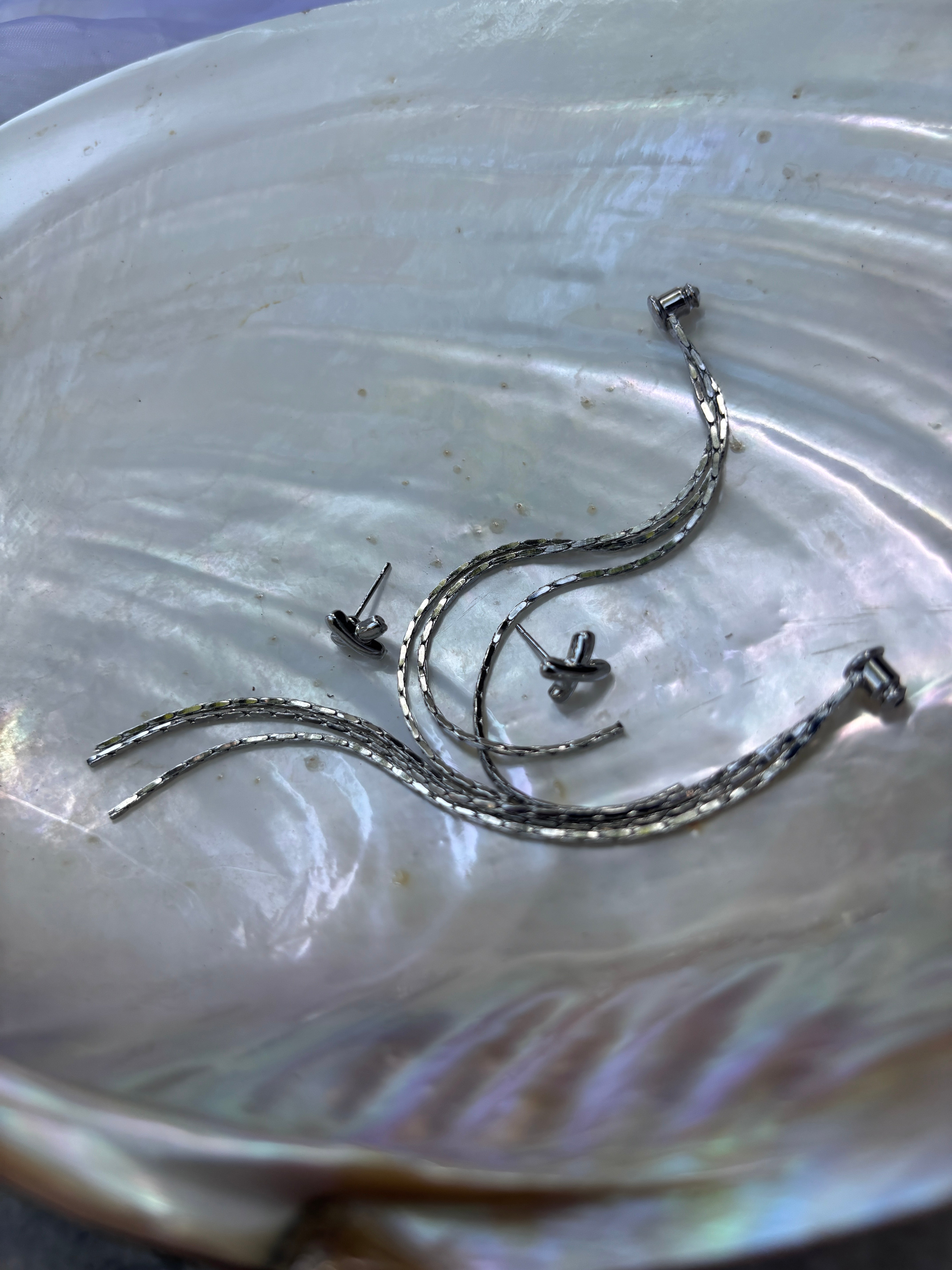 Star Crossed Snake Chain Earrings