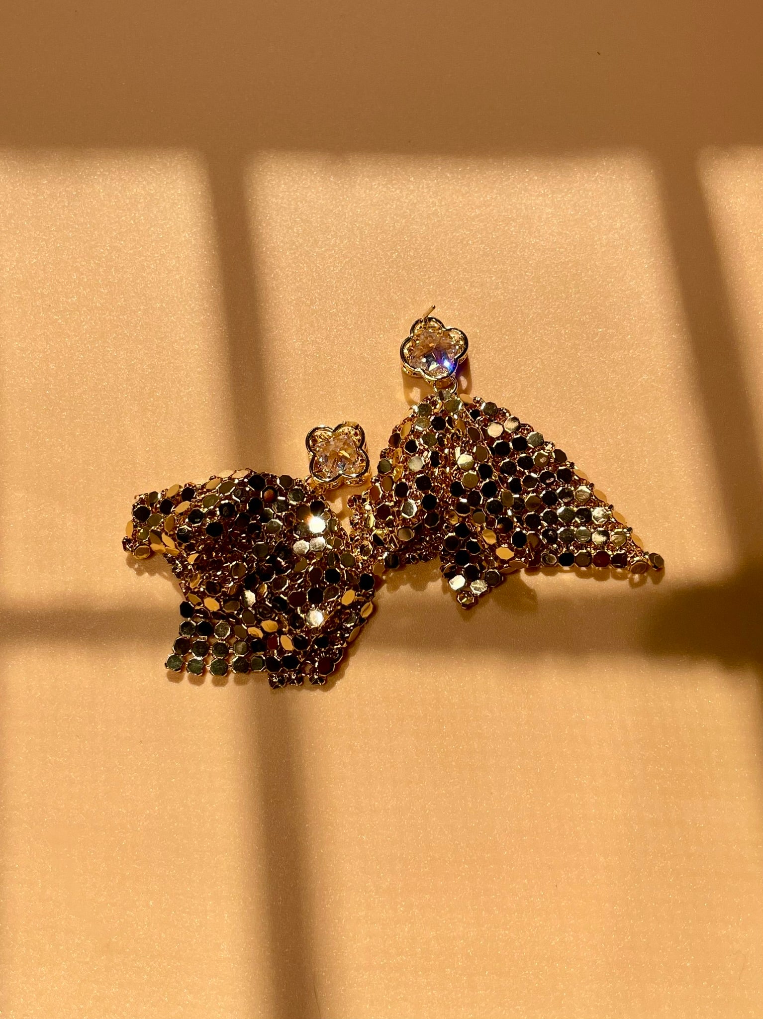 Clover & Mesh Waterfall Earrings