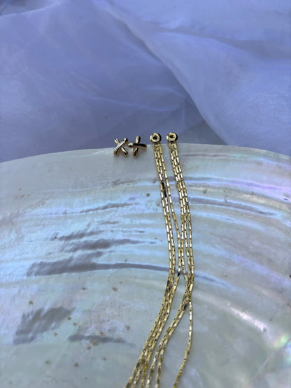 Star Crossed Snake Chain Earrings