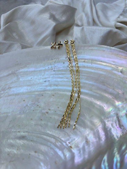 Star Crossed Snake Chain Earrings