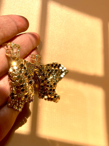 Clover & Mesh Waterfall Earrings