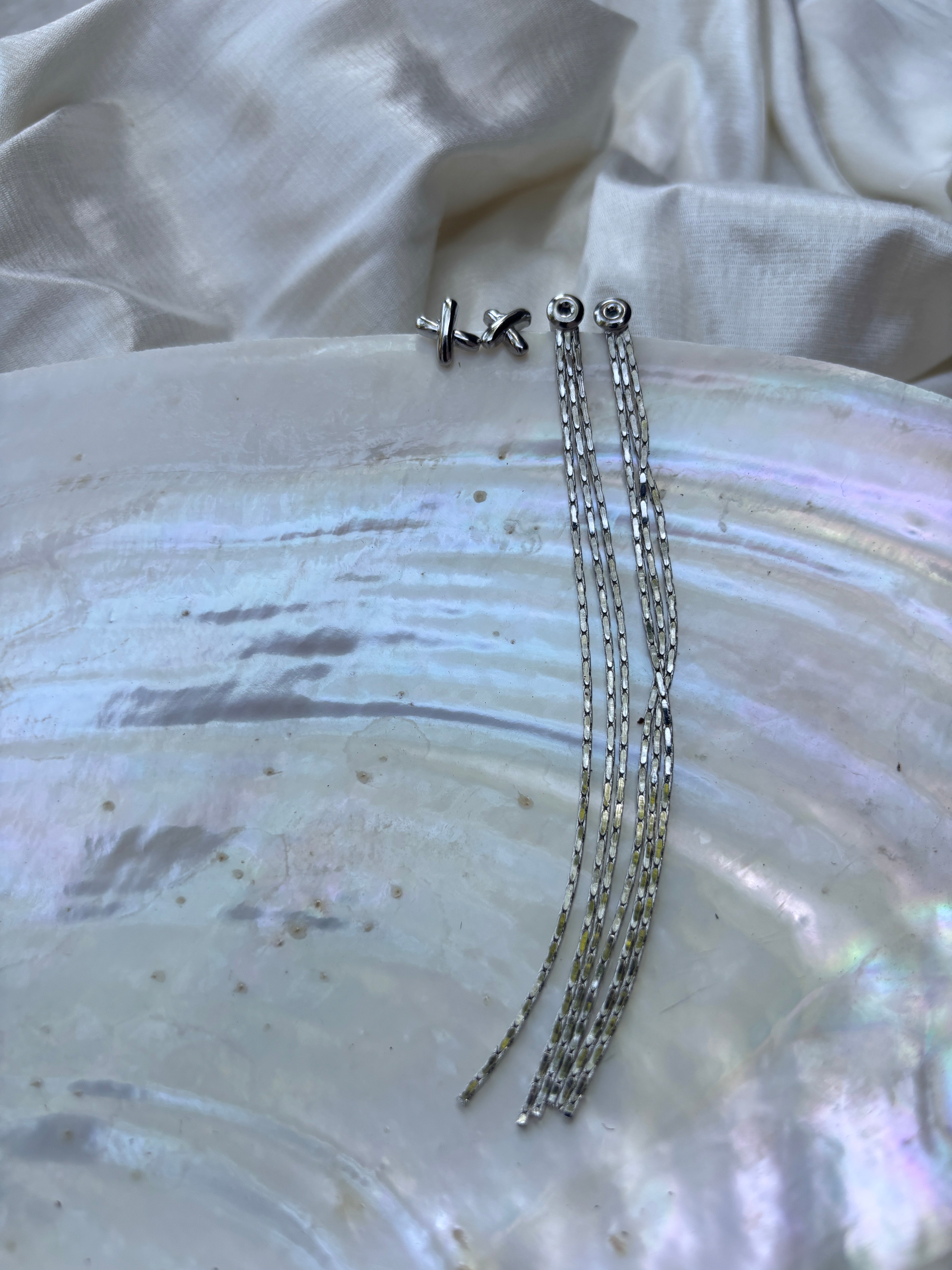 Star Crossed Snake Chain Earrings