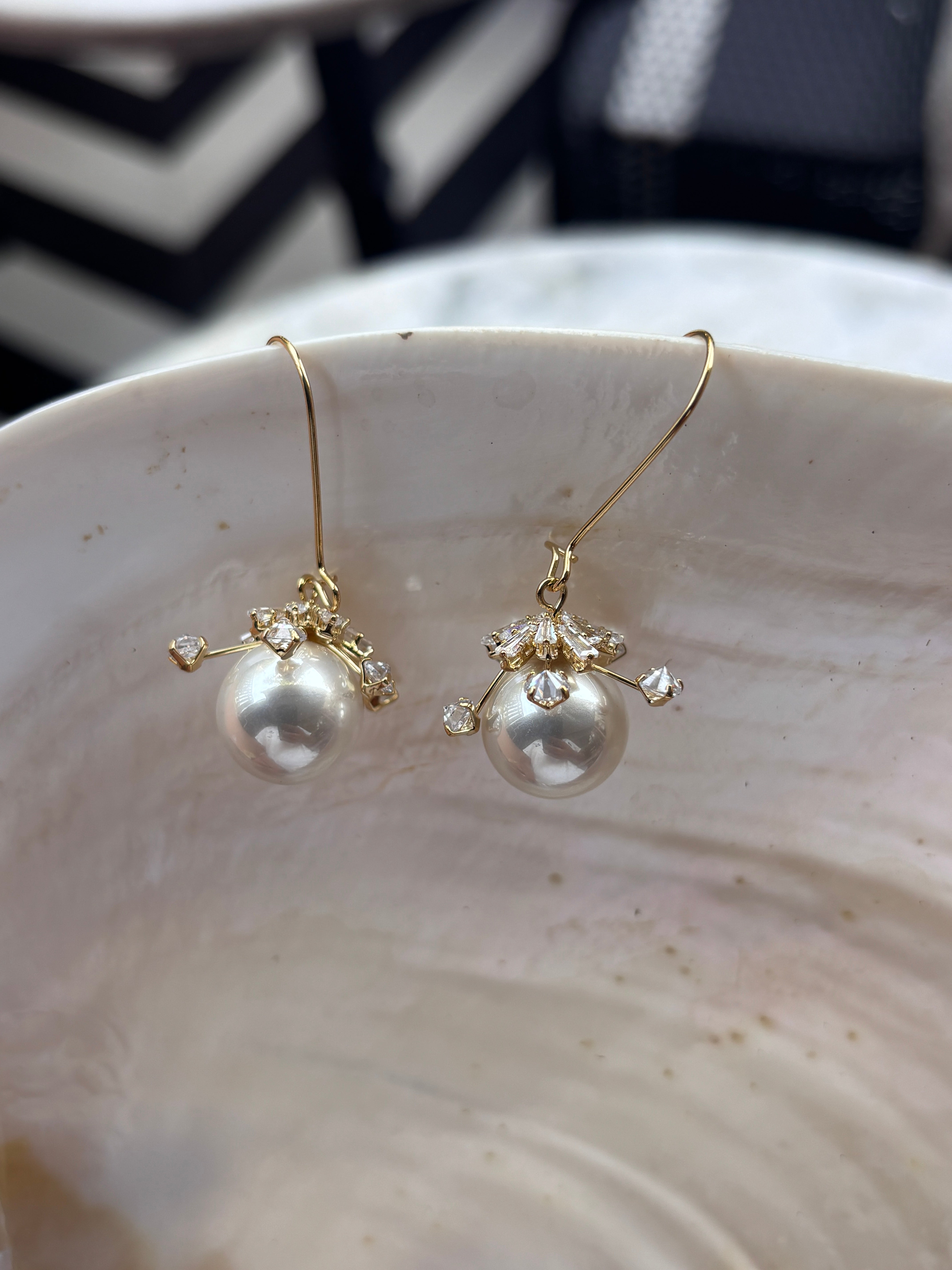 Daybreak Pearl Hoop Earrings