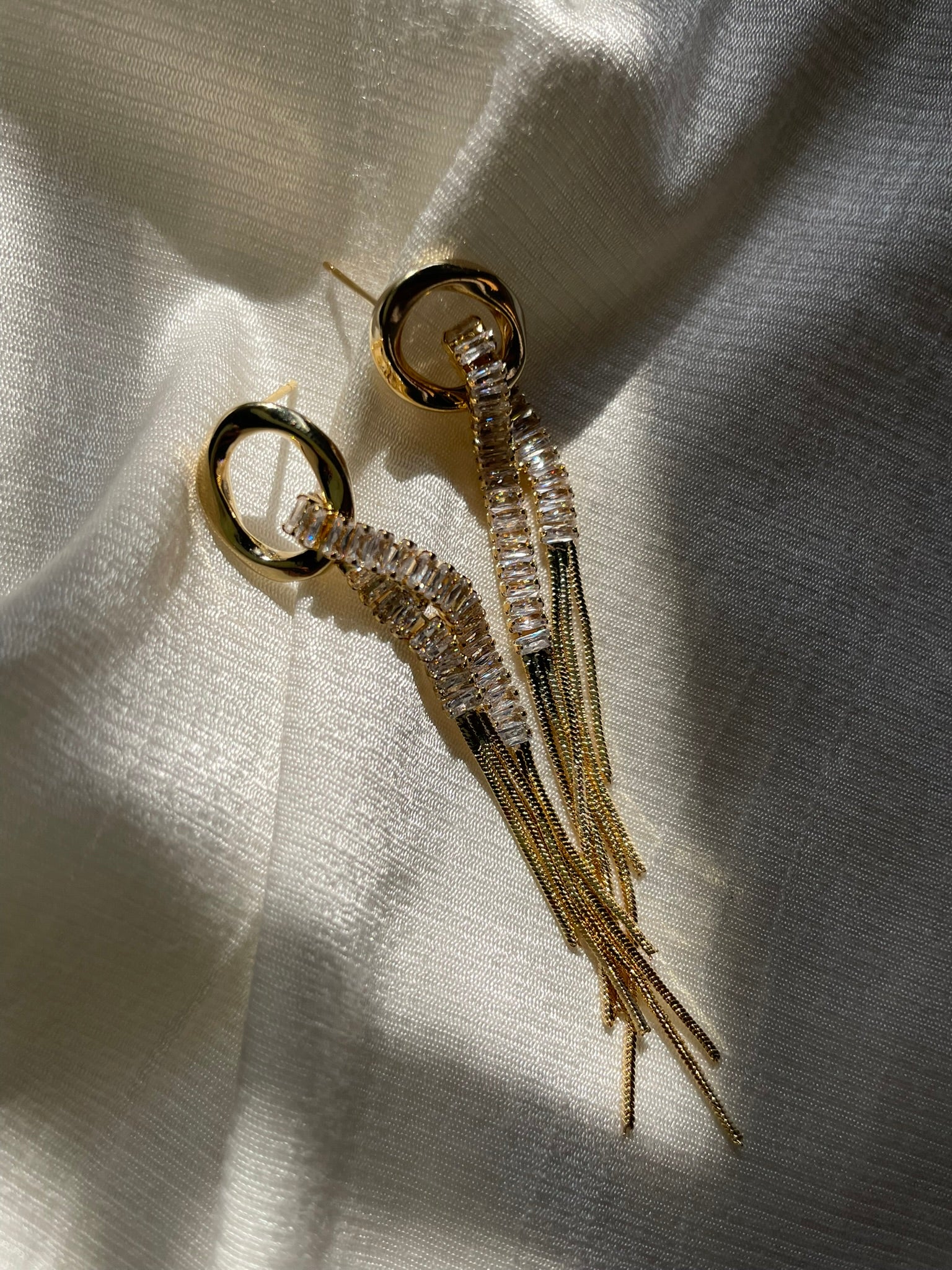 Crystal Fringe Dangler Earrings