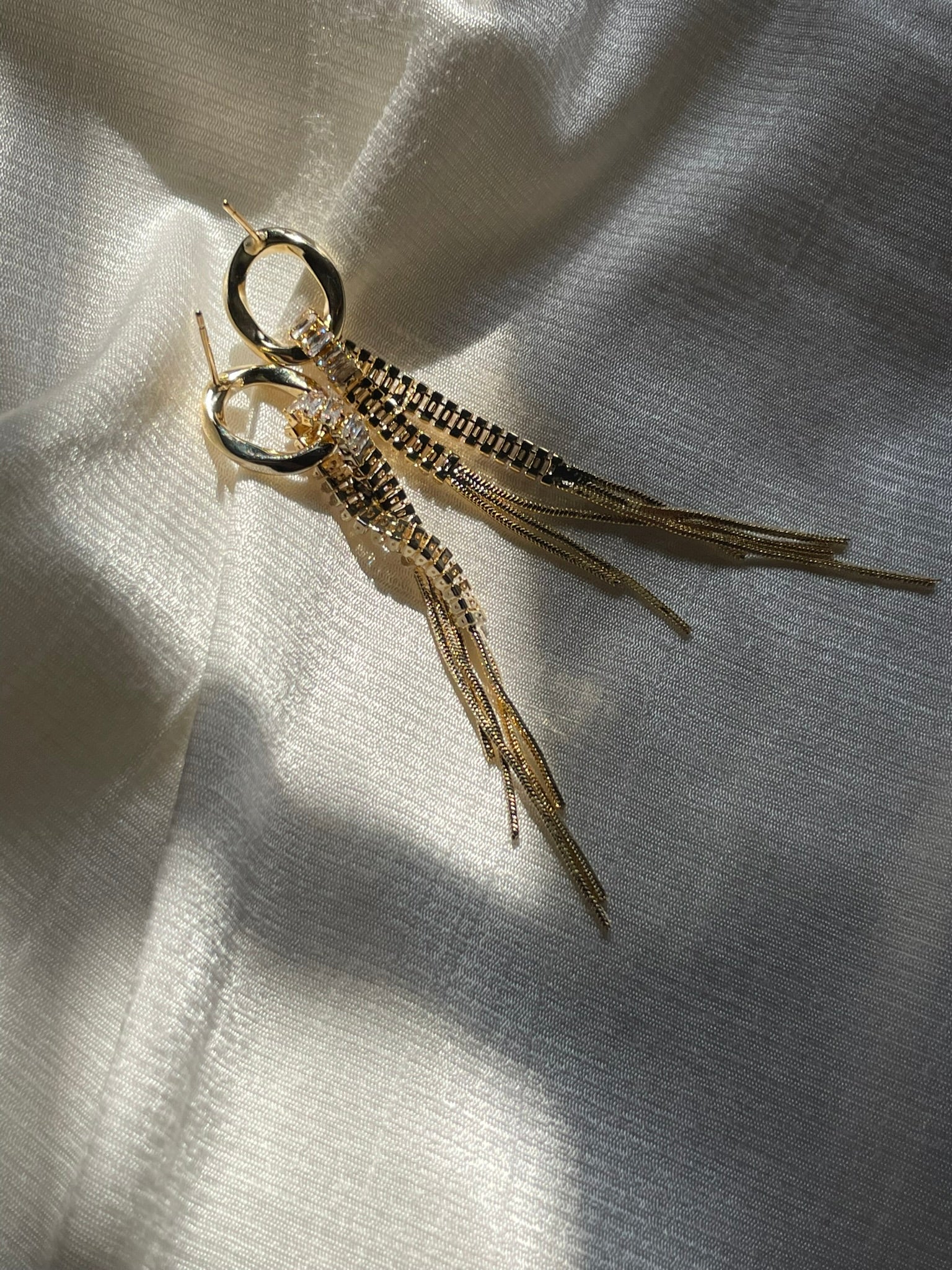 Crystal Fringe Dangler Earrings