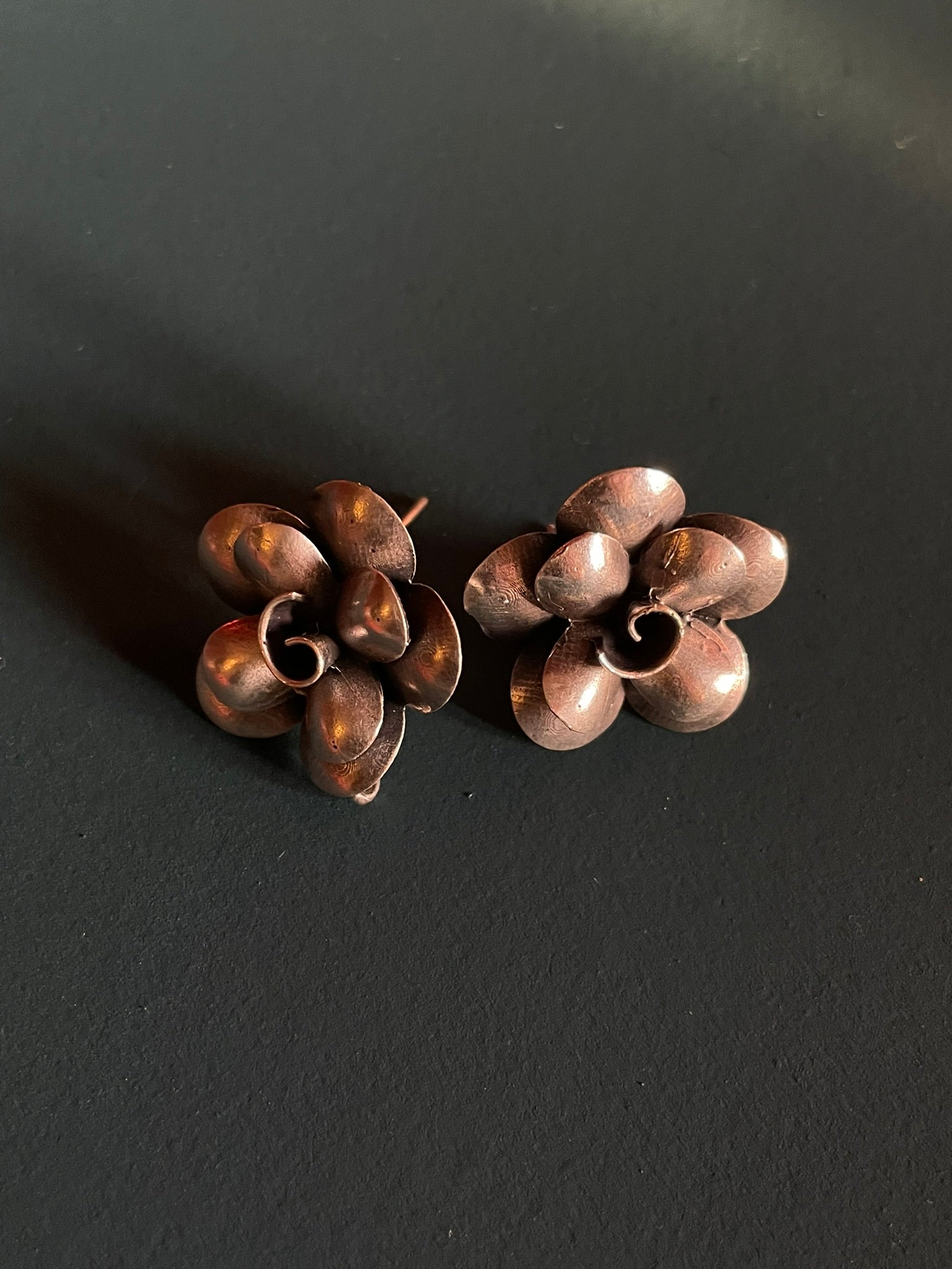 Antique Rose Stud Earrings