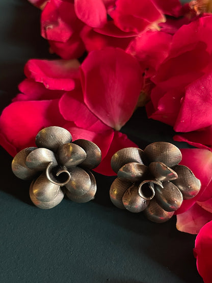 Antique Rose Stud Earrings