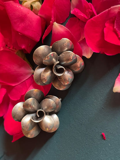 Antique Rose Stud Earrings