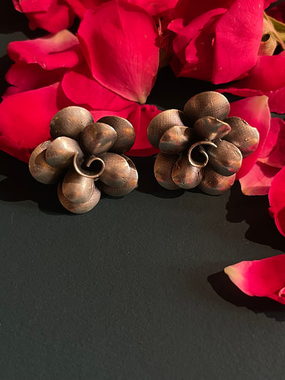 Antique Rose Stud Earrings