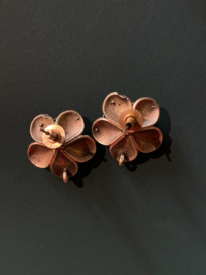 Antique Rose Stud Earrings