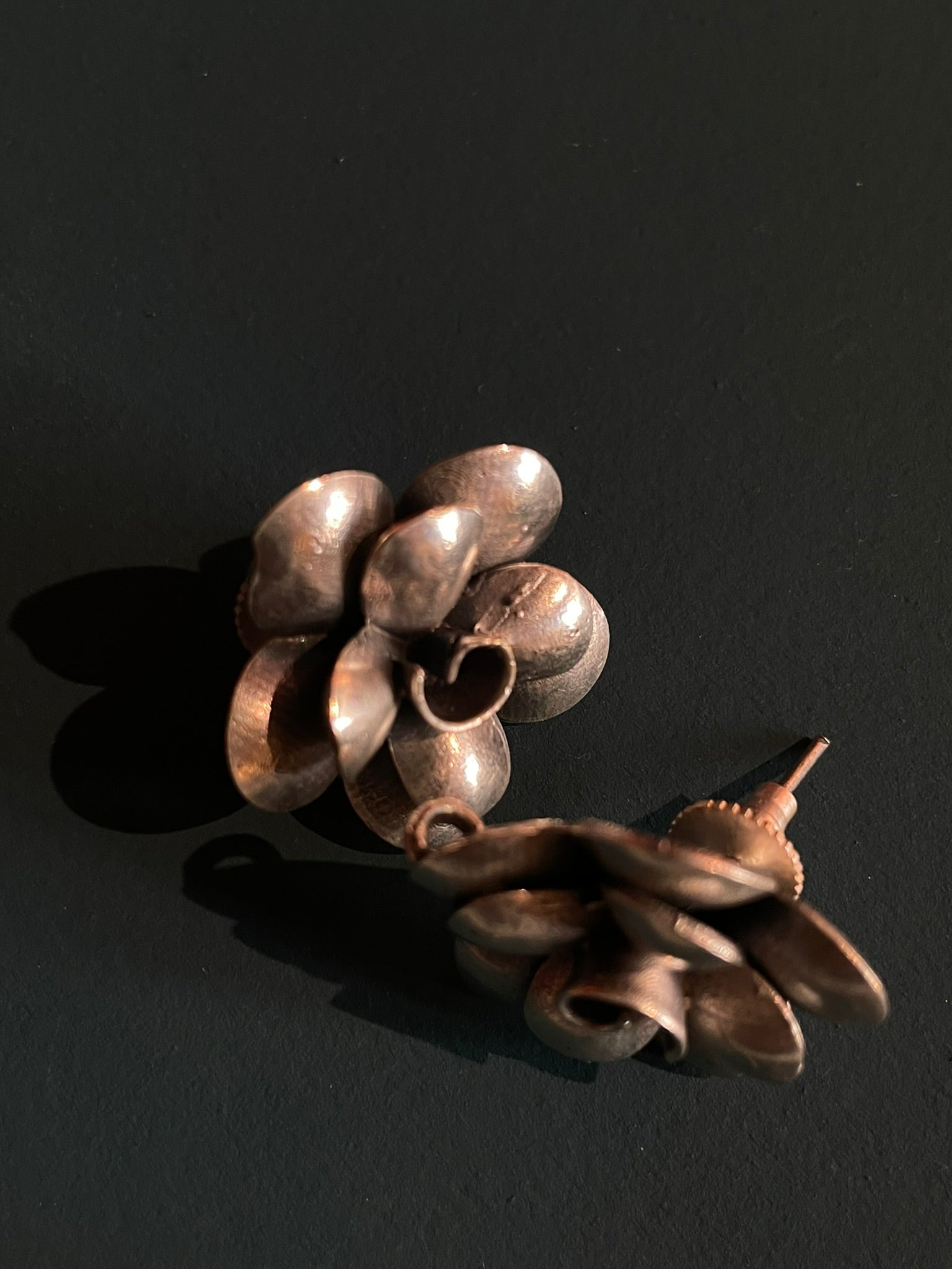Antique Rose Stud Earrings