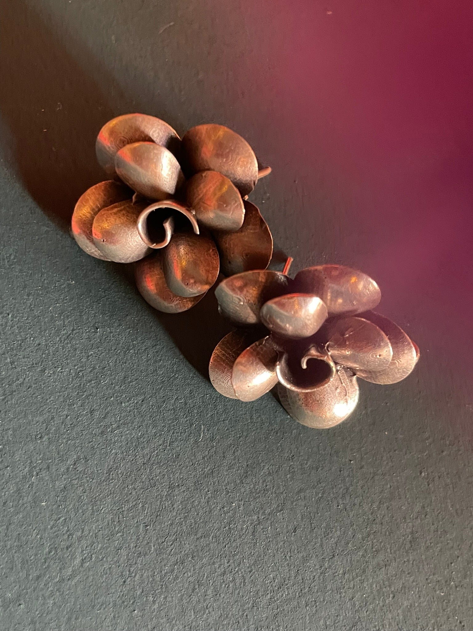 Antique Rose Stud Earrings