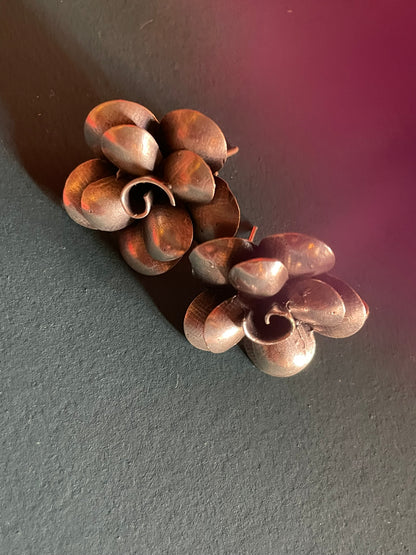 Antique Rose Stud Earrings