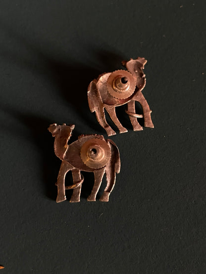 Camel Stud Earrings