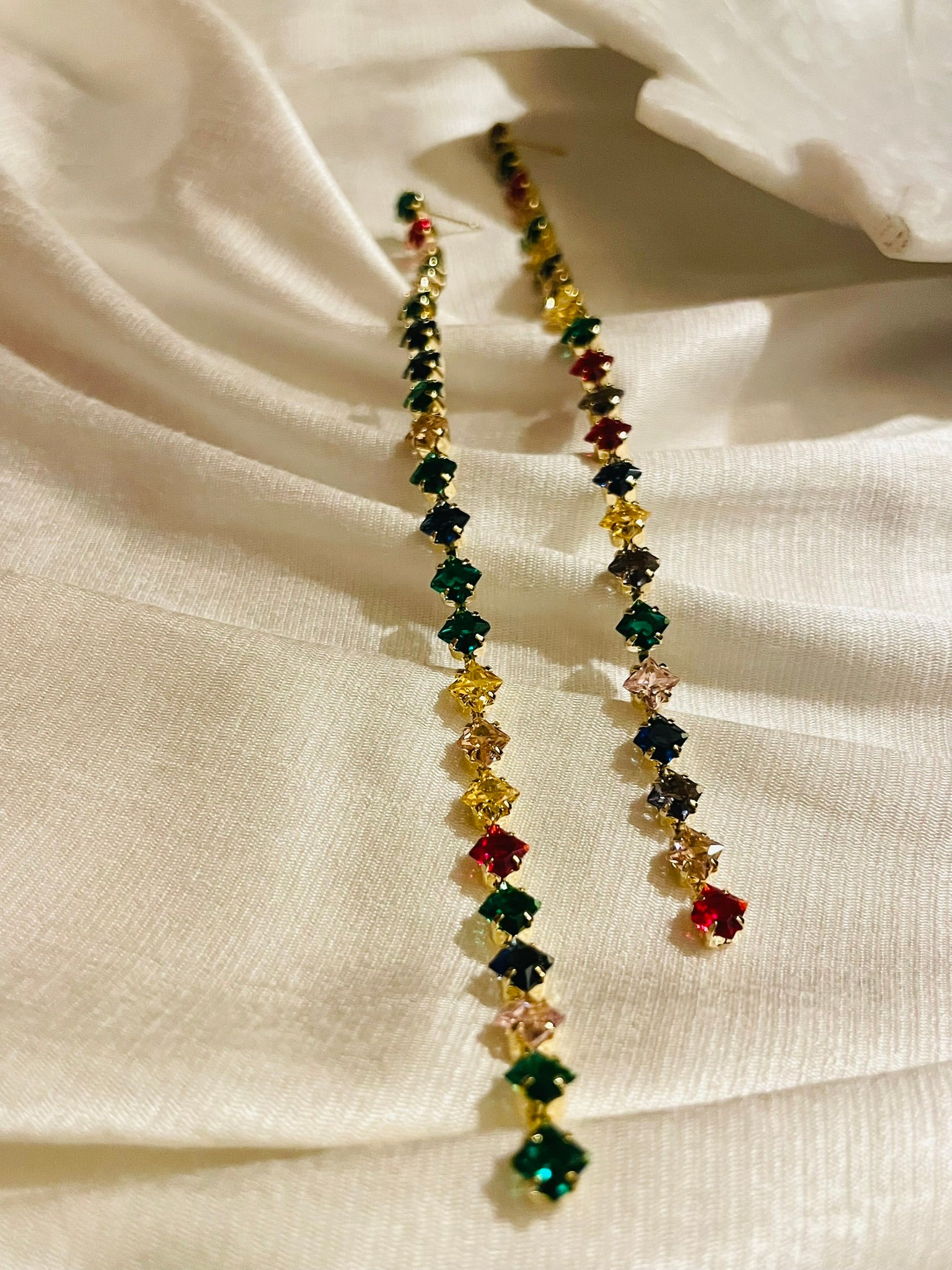Rhinestone Shoulder Grazer Earrings