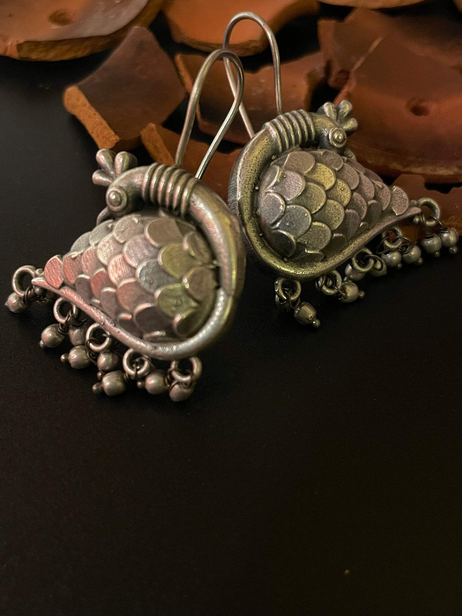 Peacock Pride Drop Earrings