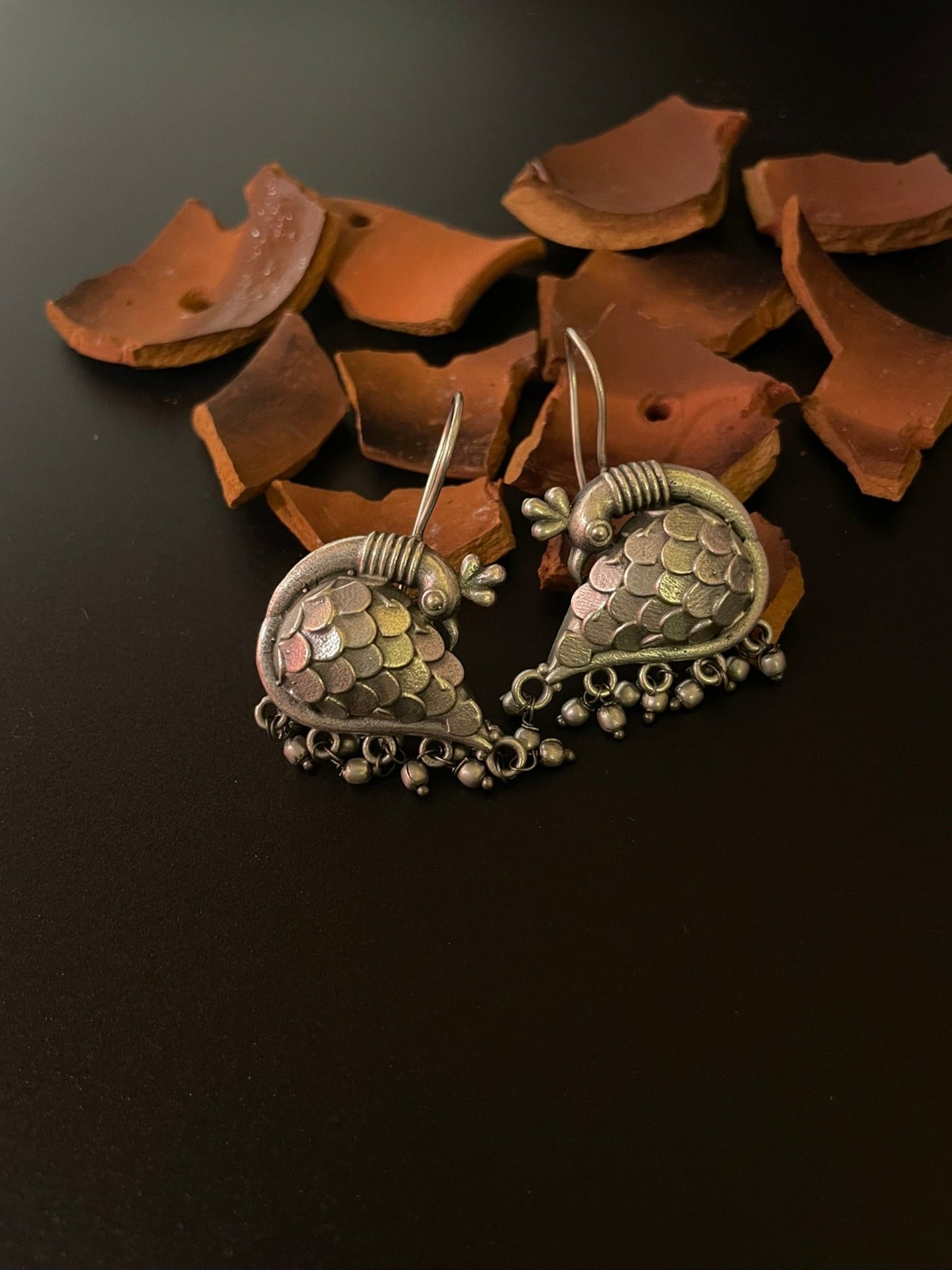 Peacock Pride Drop Earrings