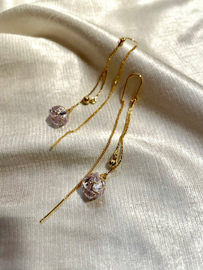 Ball Drop Threader Earrings