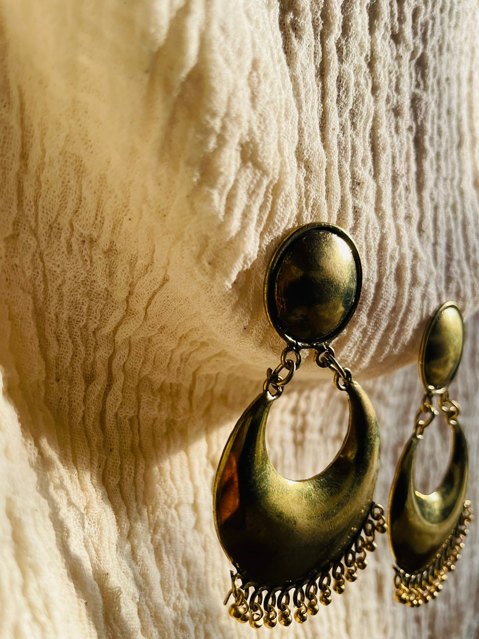 Crescent Moon Dangler Earrings