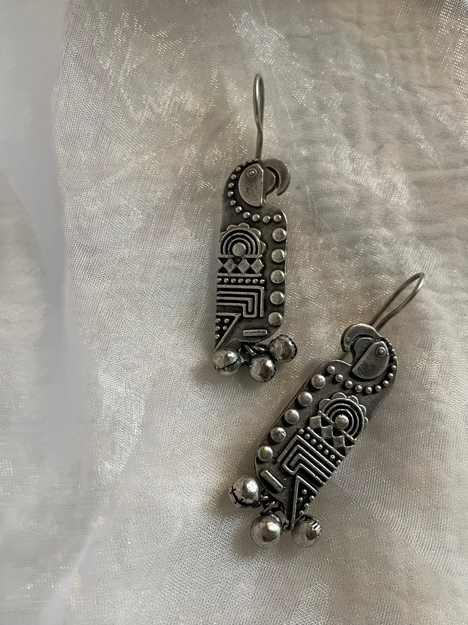 Aztec Parrot Drop Earrings